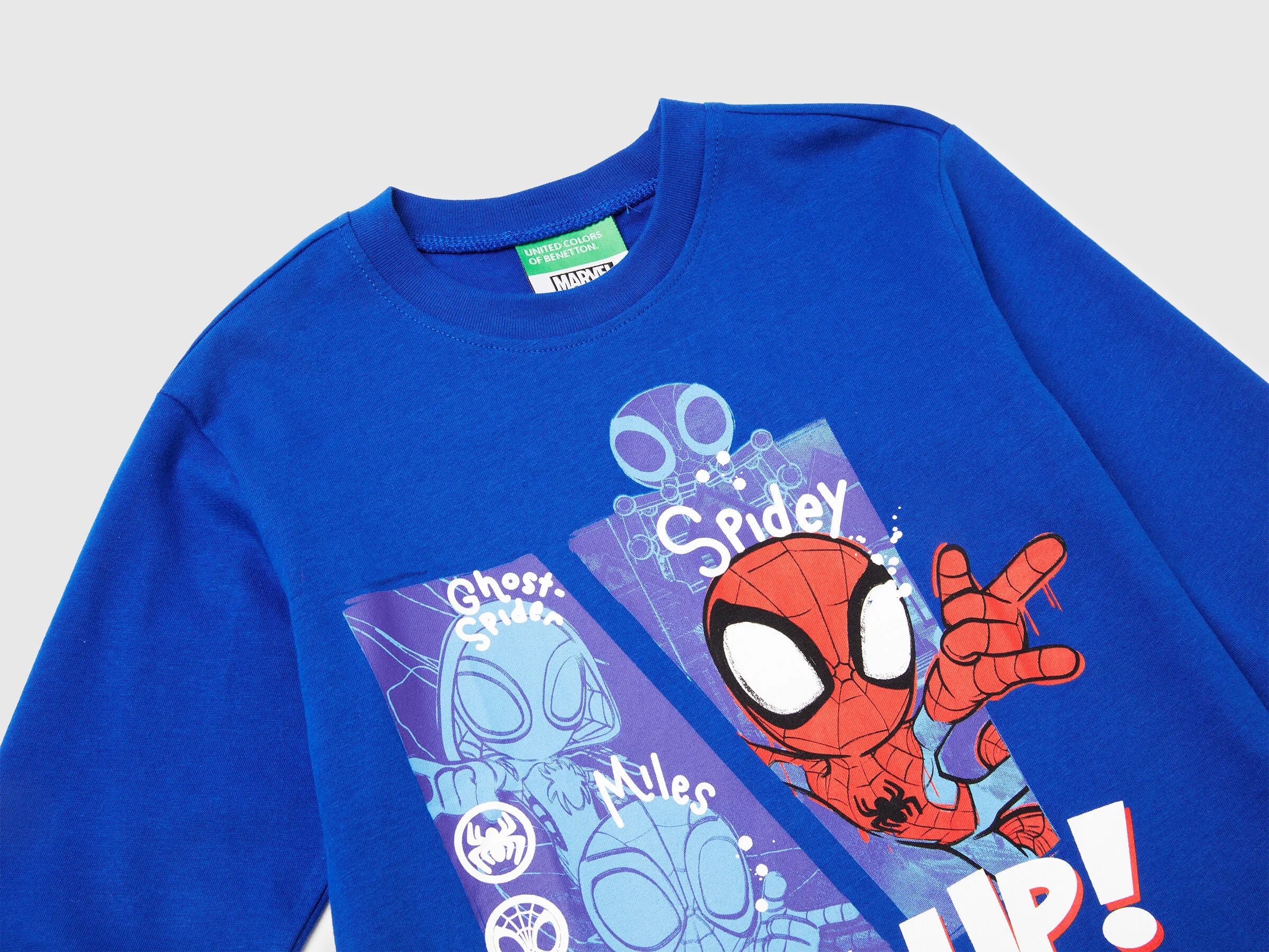 Benetton_Bright Blue_Regular Fit ©Marvel Spiderman T-Shirt_3ATNG10L6_19R_03