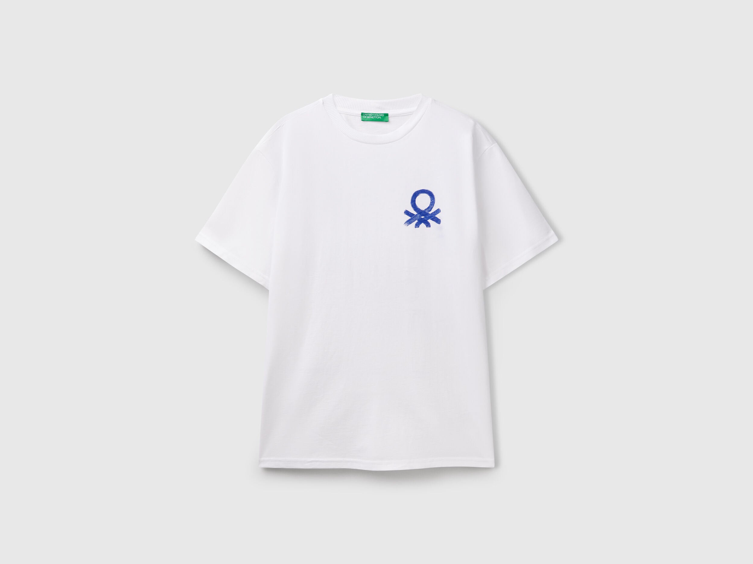 Benetton_T-Shirt with Print on Front and Back_3BL0U10A2_101_03