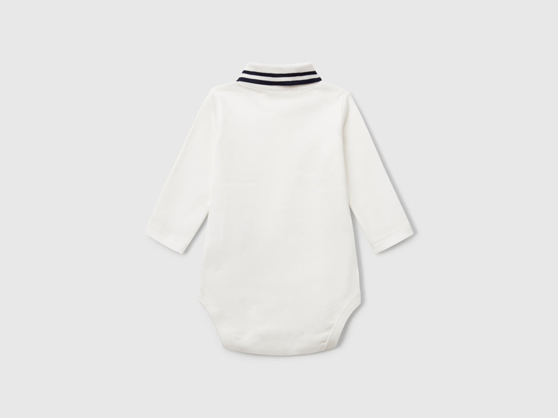Benetton_White_Polo Bodysuit in Cotton_3CDIAB00F_074_02