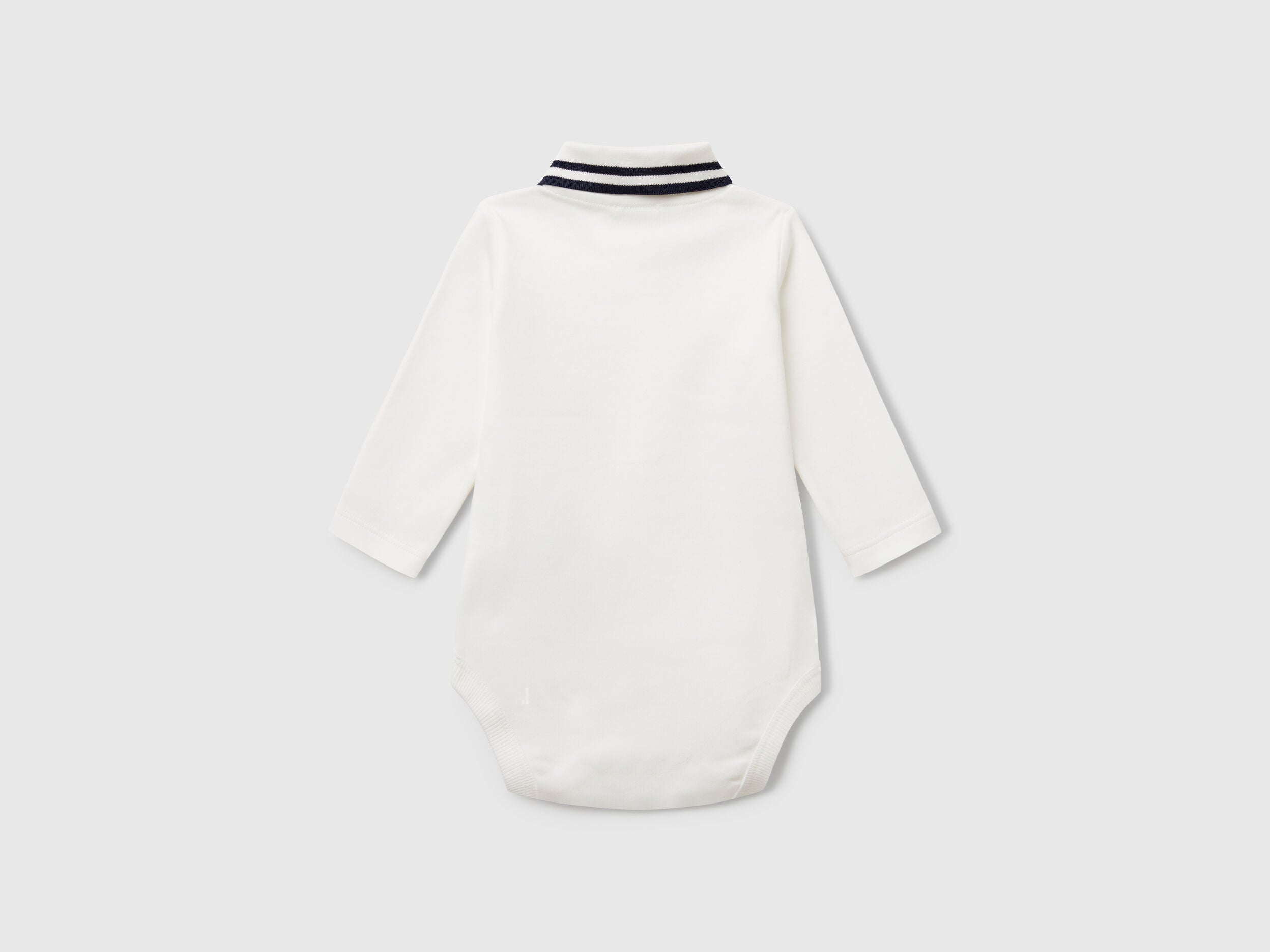 Benetton_White_Polo Bodysuit in Cotton_3CDIAB00F_074_02