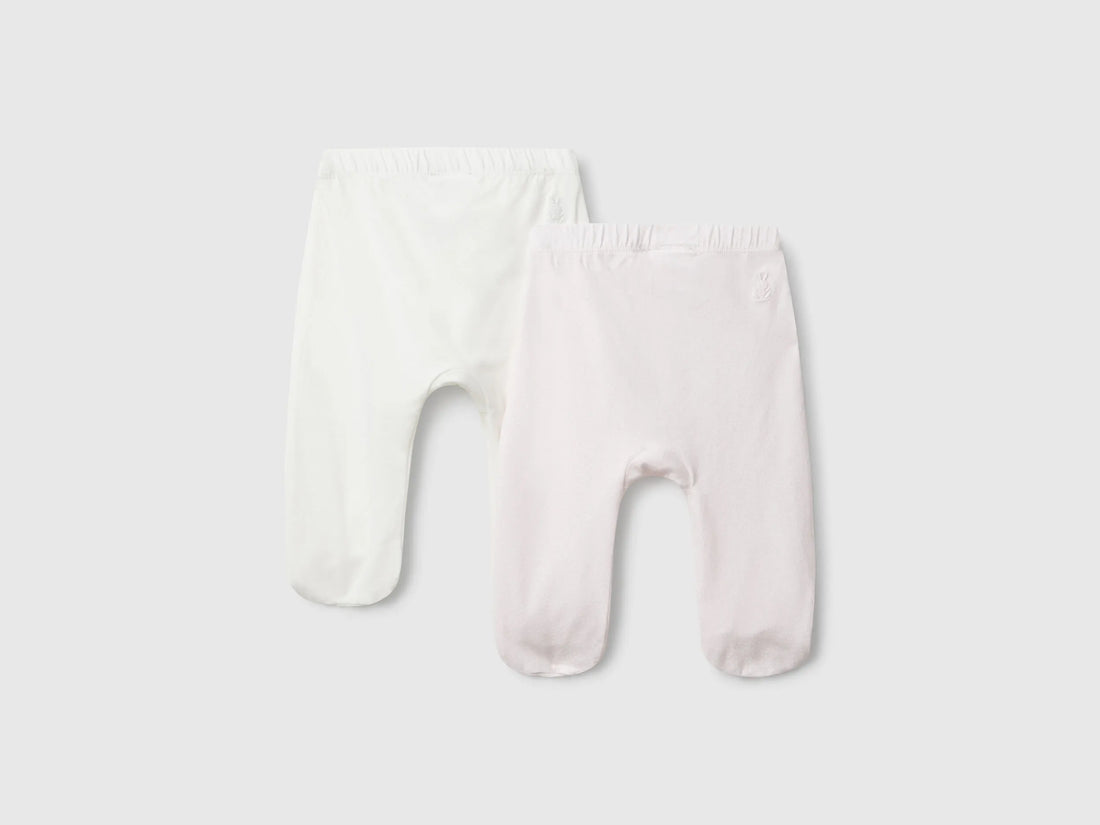 Benetton_Pastel Pink_Two Pairs of Trousers in Cotton_3DKAAF02H_901_02
