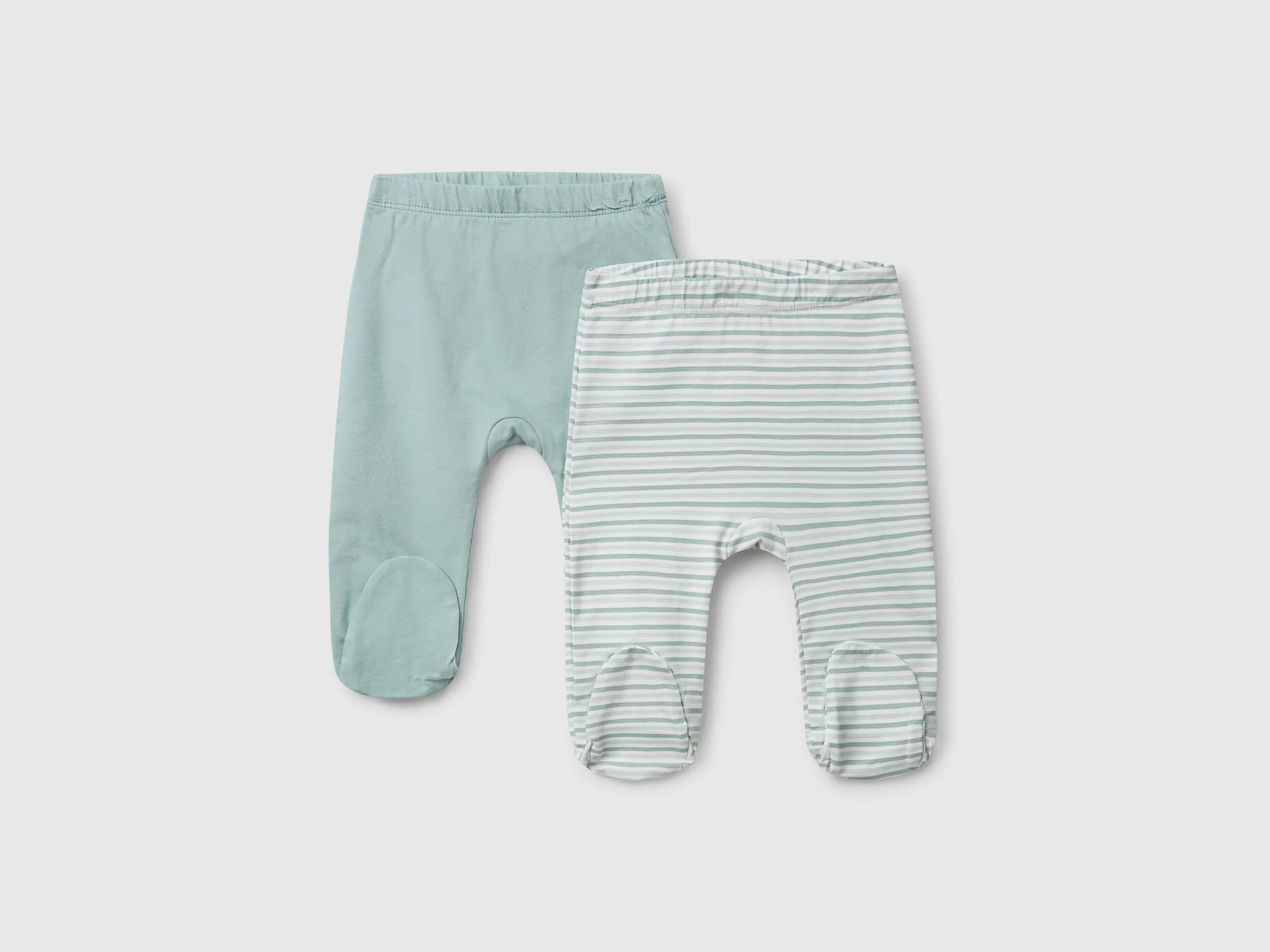 Benetton_Aqua_Two Pairs of Trousers in Cotton_3DKAAF02H_904_01