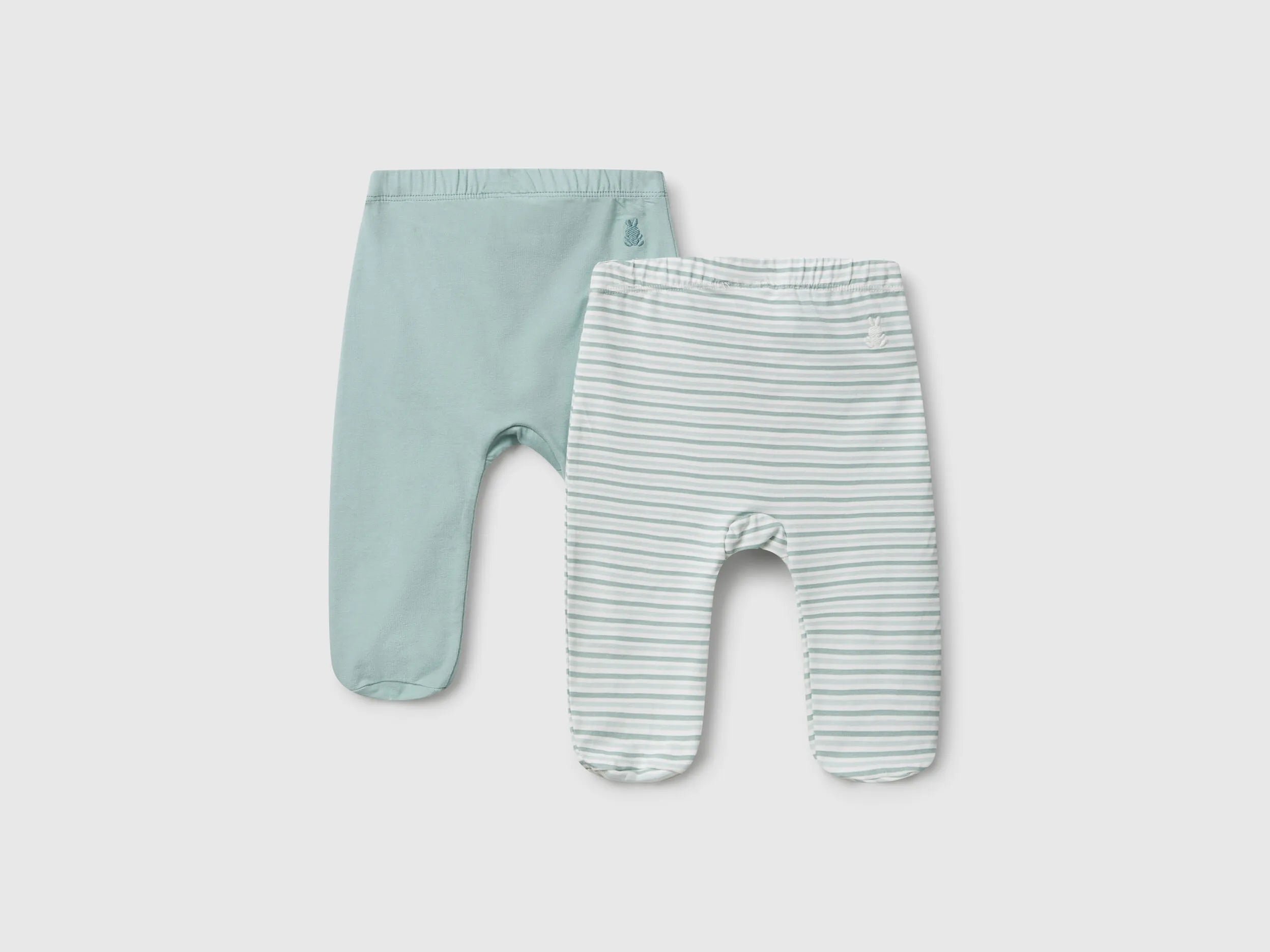 Benetton_Aqua_Two Pairs of Trousers in Cotton_3DKAAF02H_904_02