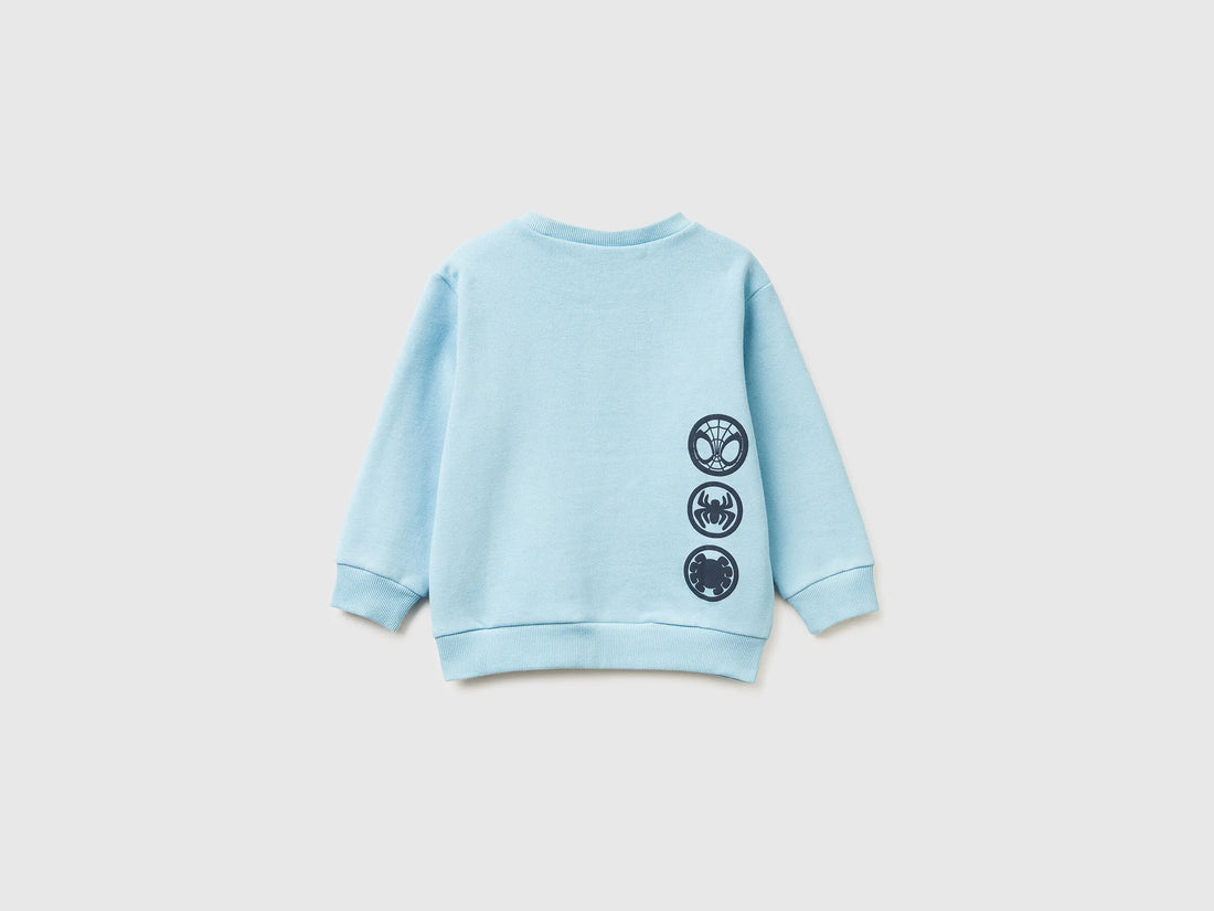 Benetton_Light Blue_Regular Fit Spiderman ©Marvel Sweatshirt_3EB5G10L5_27G_02