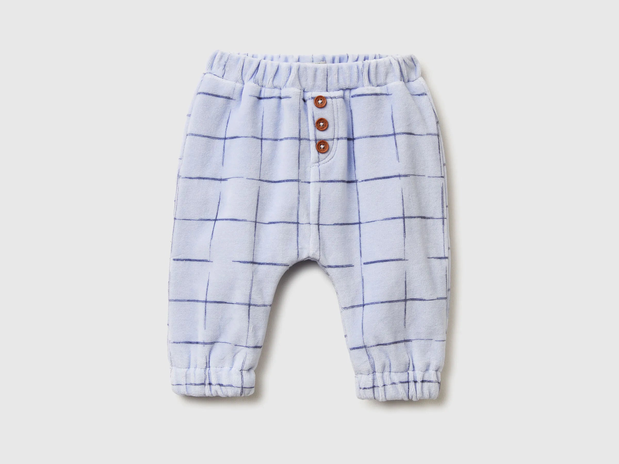 Benetton_Sky Blue_Check Chenille Trousers_3EOAAF02I_72P_01