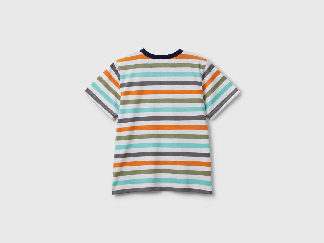 Benetton_100% Cotton Striped T-Shirt_3FHXG10HR_908_02