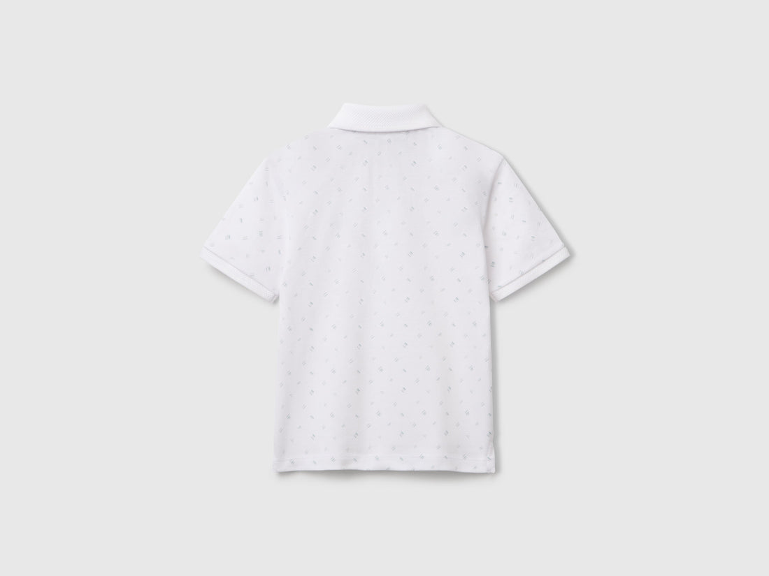 Benetton_Micro Patterned Polo Shirt in Pure Cotton_3H35G300X_64Z_02