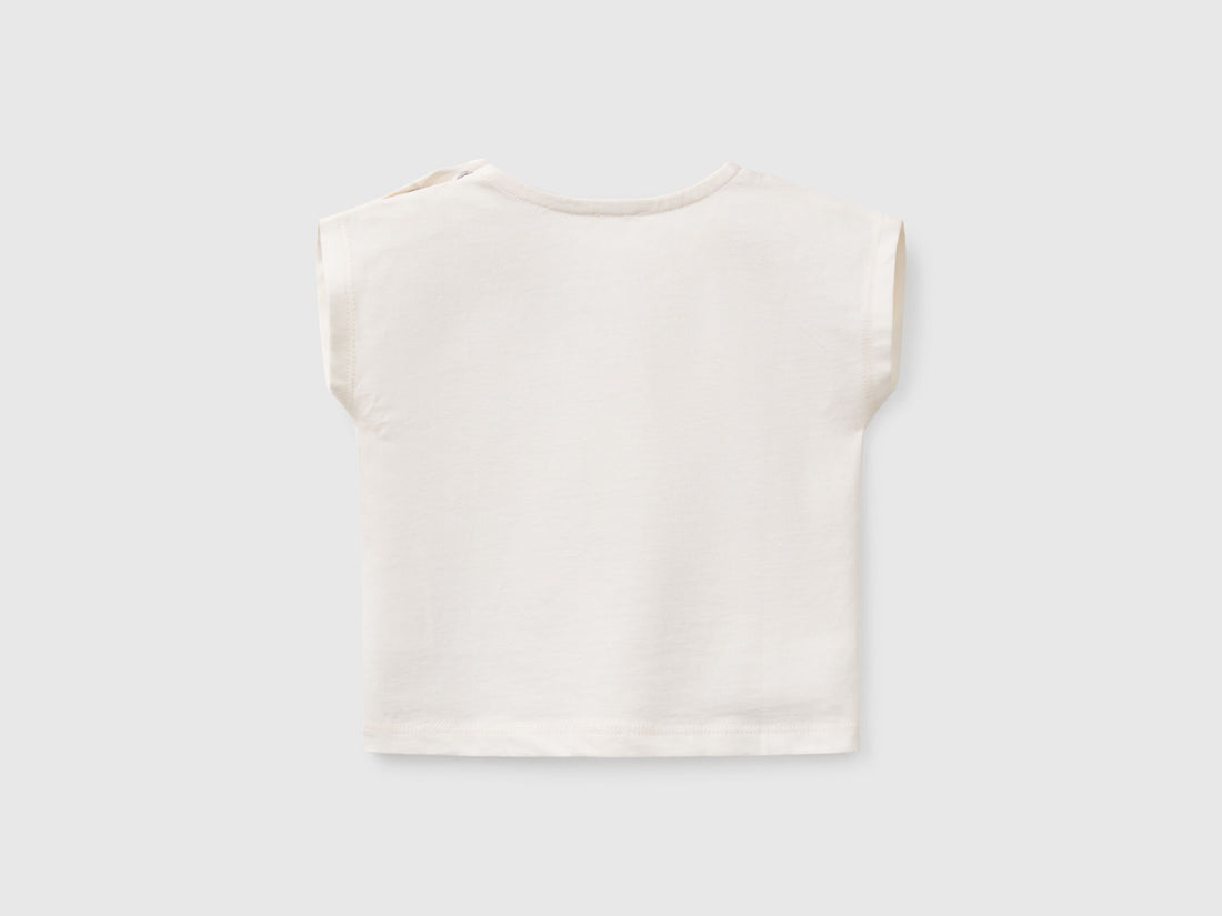Benetton_Boxy Fit T-Shirt in Organic Cotton_3I1XA105X_0R2_02