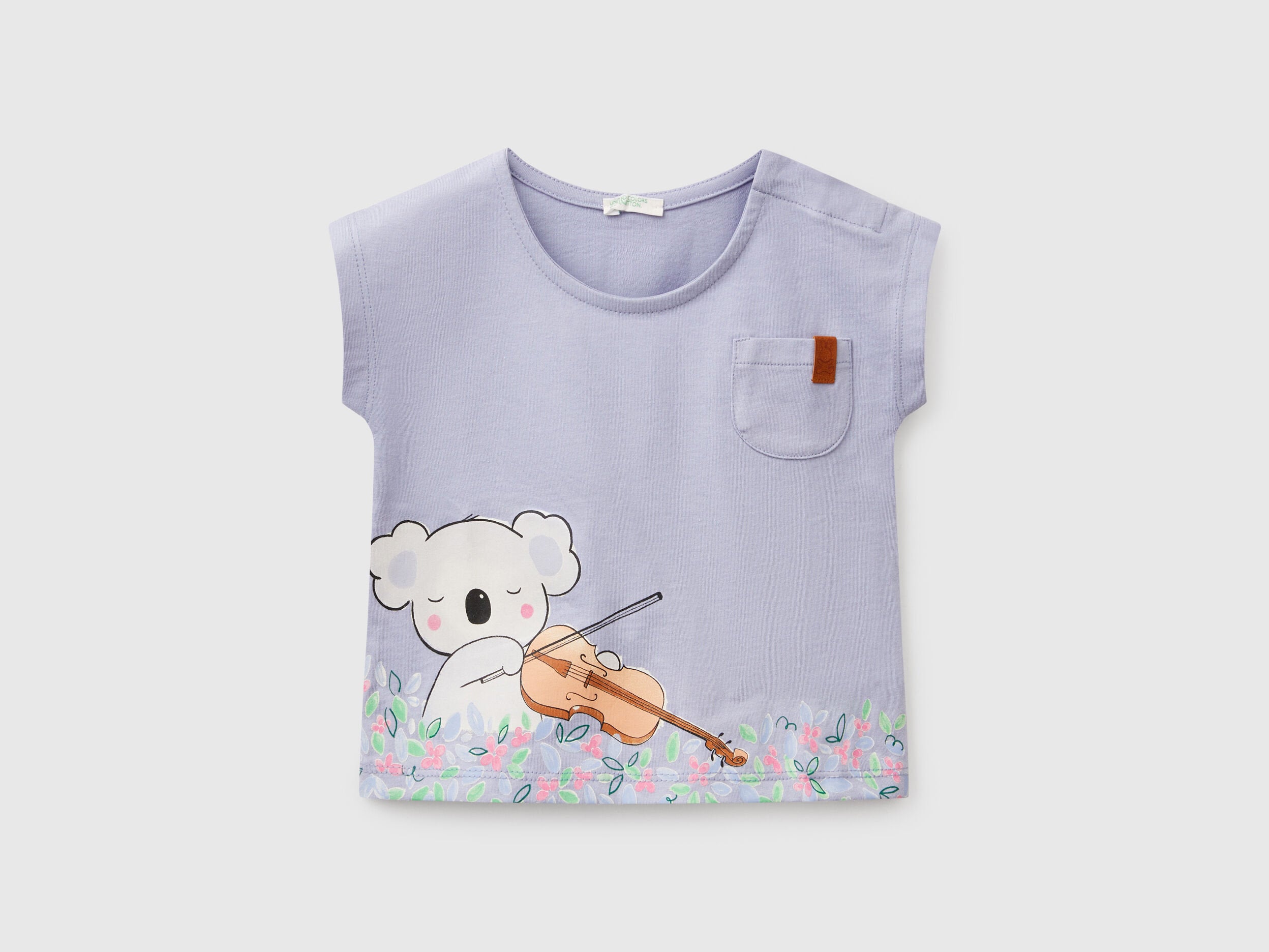 Benetton_Boxy Fit T-Shirt in Organic Cotton_3I1XA105X_2M2_01