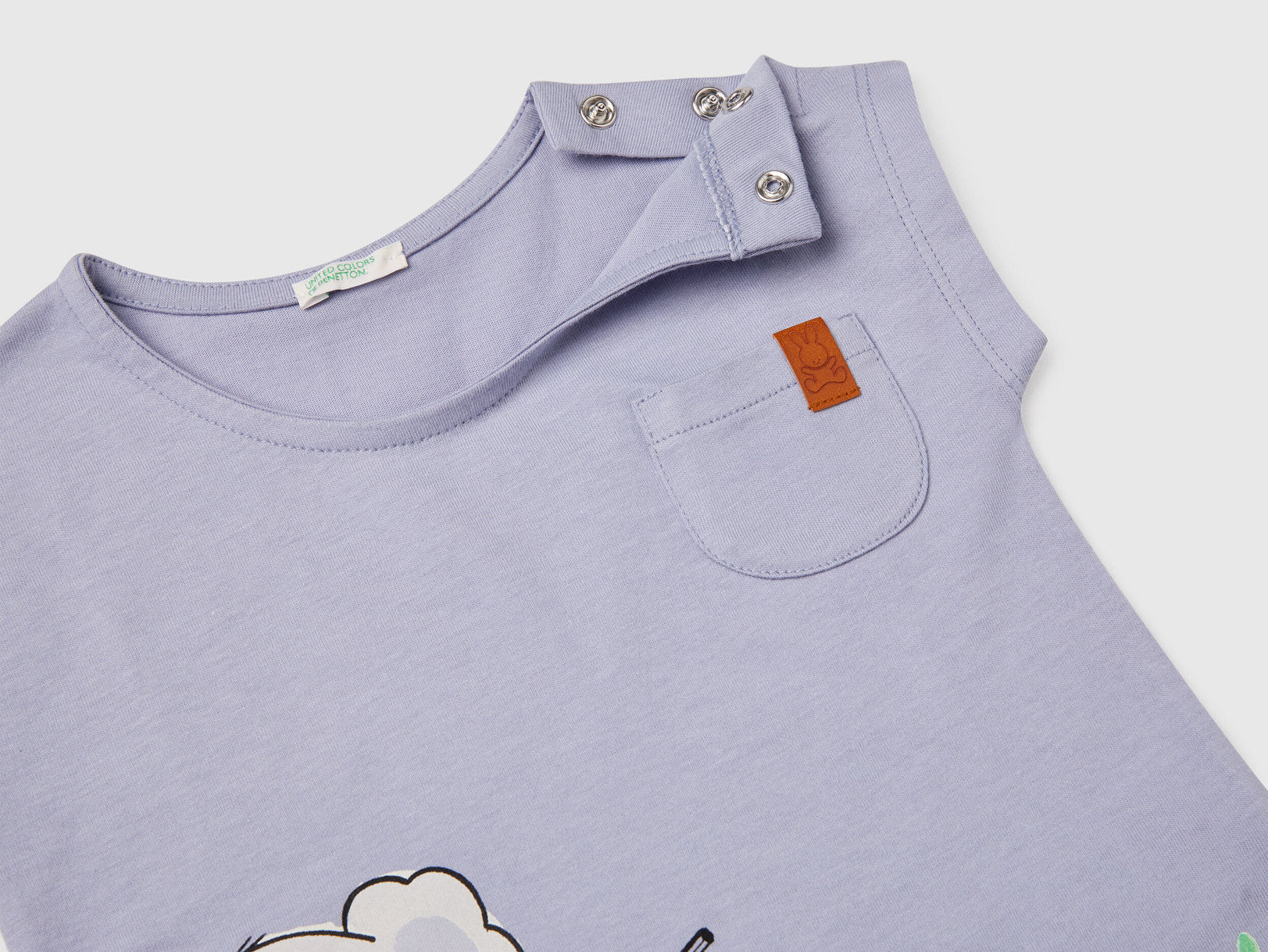 Benetton_Boxy Fit T-Shirt in Organic Cotton_3I1XA105X_2M2_03