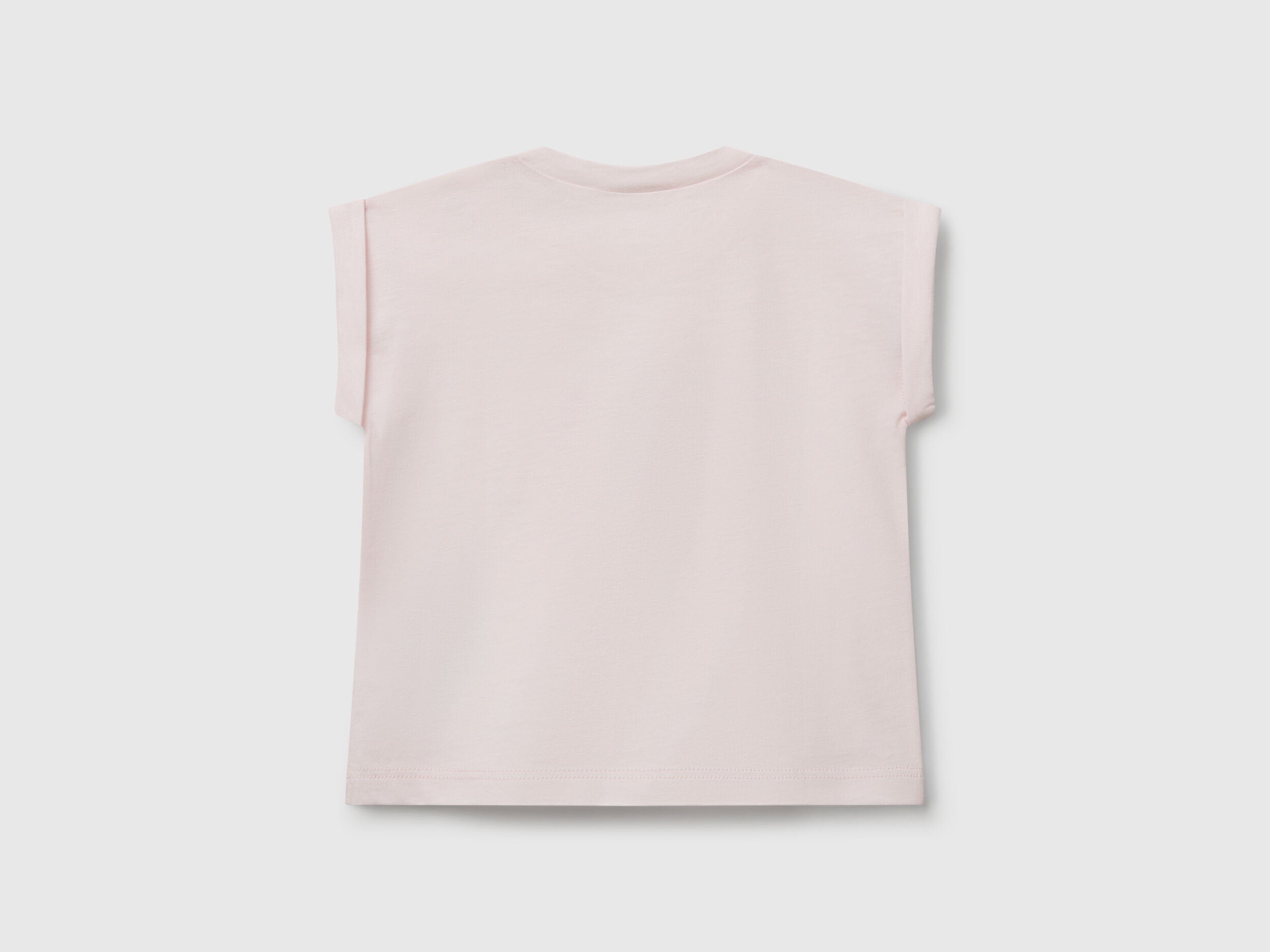 Benetton_Short Sleeve T-Shirt with Print_3I1XA106A_00H_02