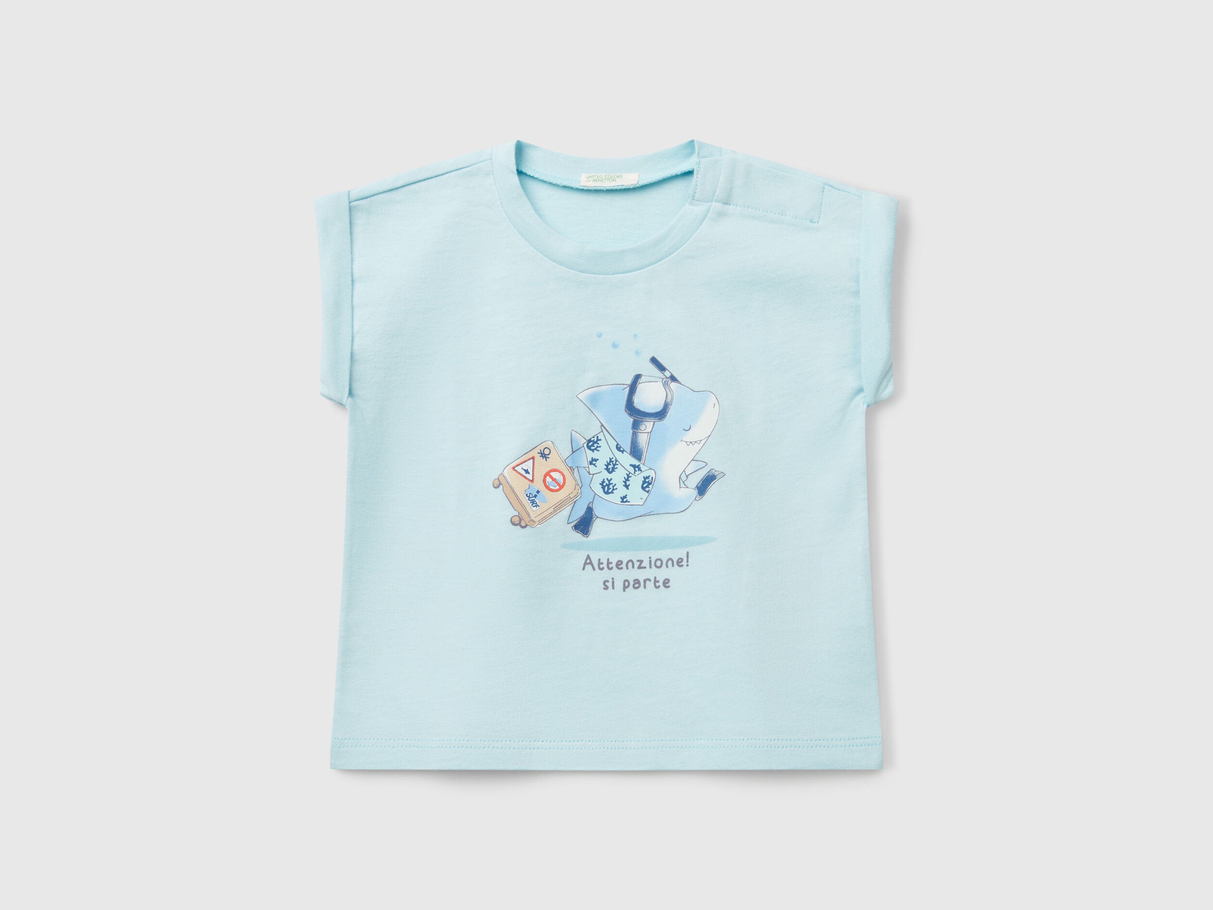 Benetton_Short Sleeve T-Shirt with Print_3I1XA106A_21J_01