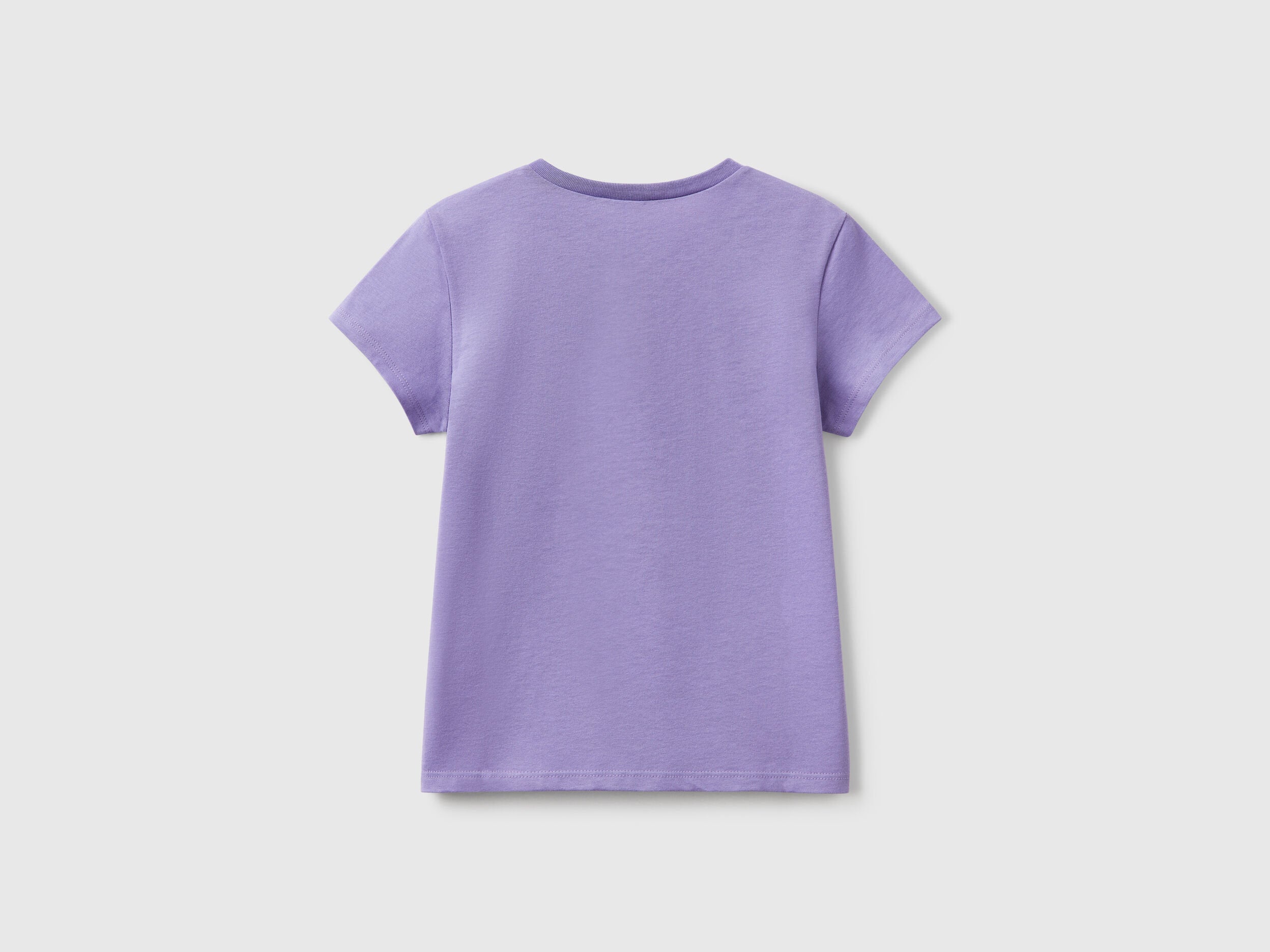 Benetton_T-Shirt with Glittery Logo in Cotton_3I1XC10MZ_1W6_02