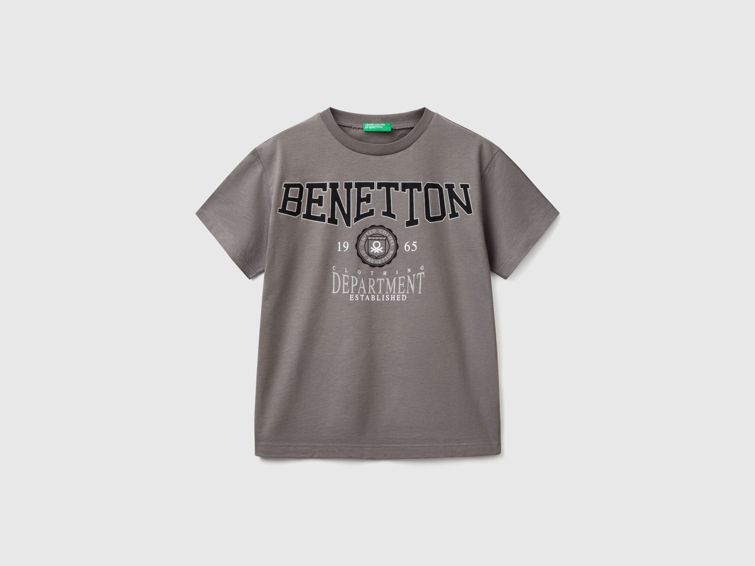 Benetton_Short Sleeve T-Shirt in 100% Cotton_3I1XC10N3_00W_01