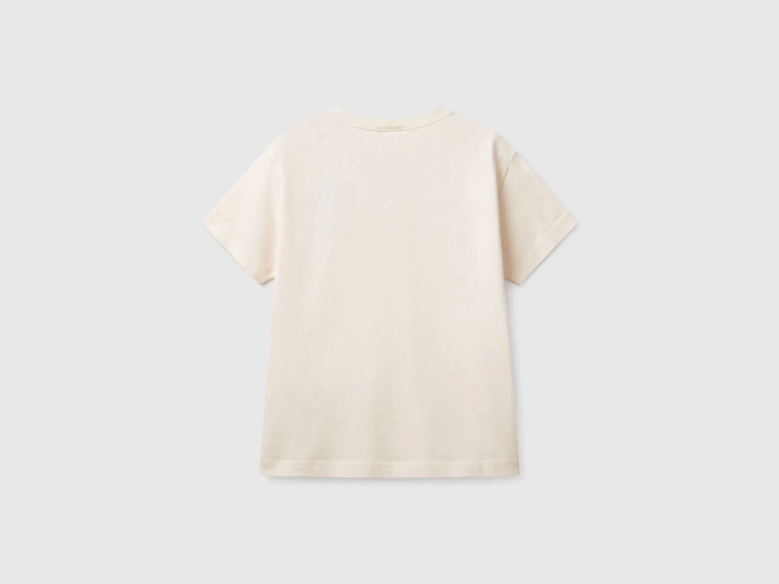 Benetton_Short Sleeve T-Shirt in 100% Cotton_3I1XC10N3_0R2_02