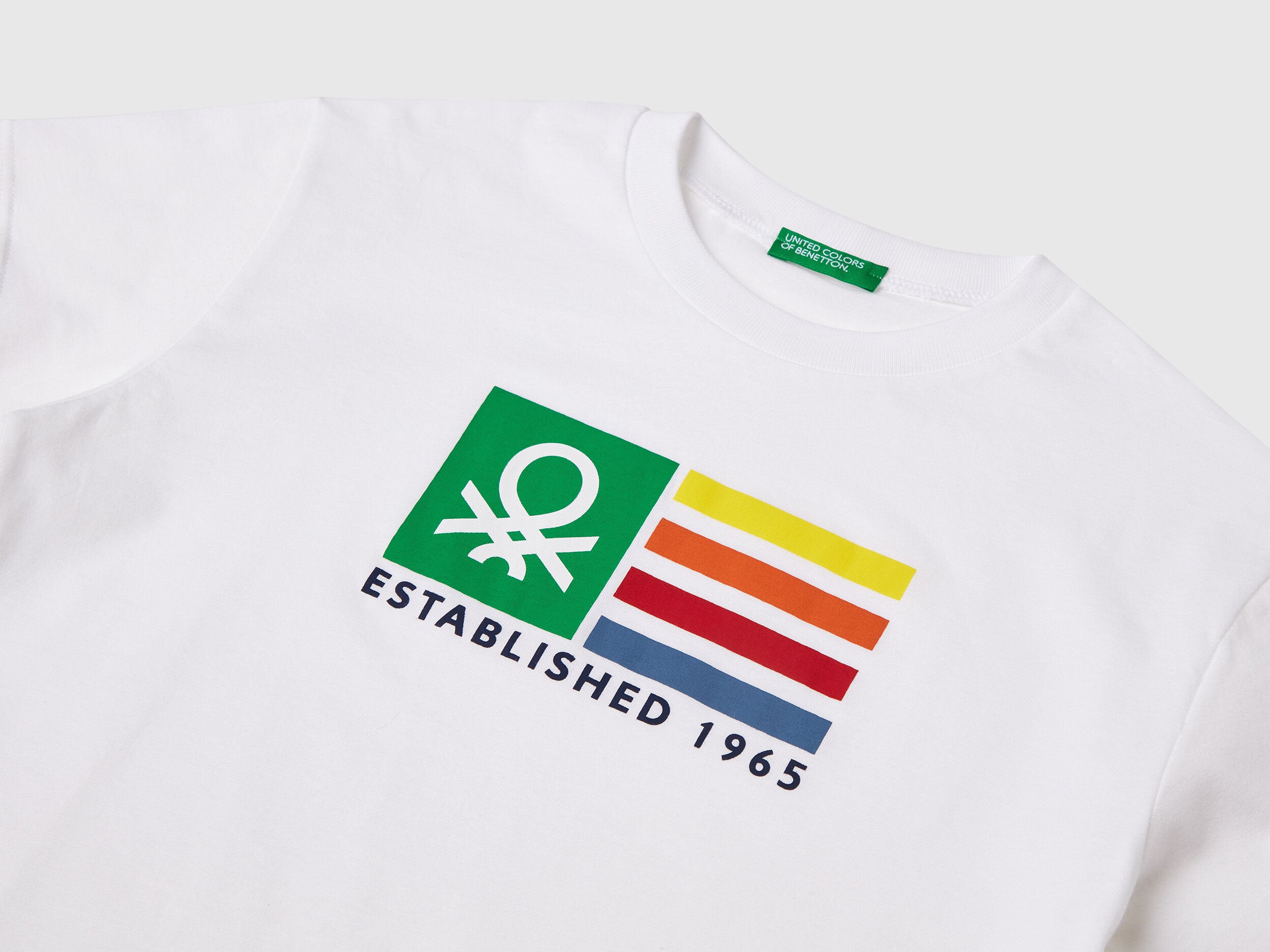 Benetton_Short Sleeve T-Shirt in 100% Cotton_3I1XC10N3_101_03