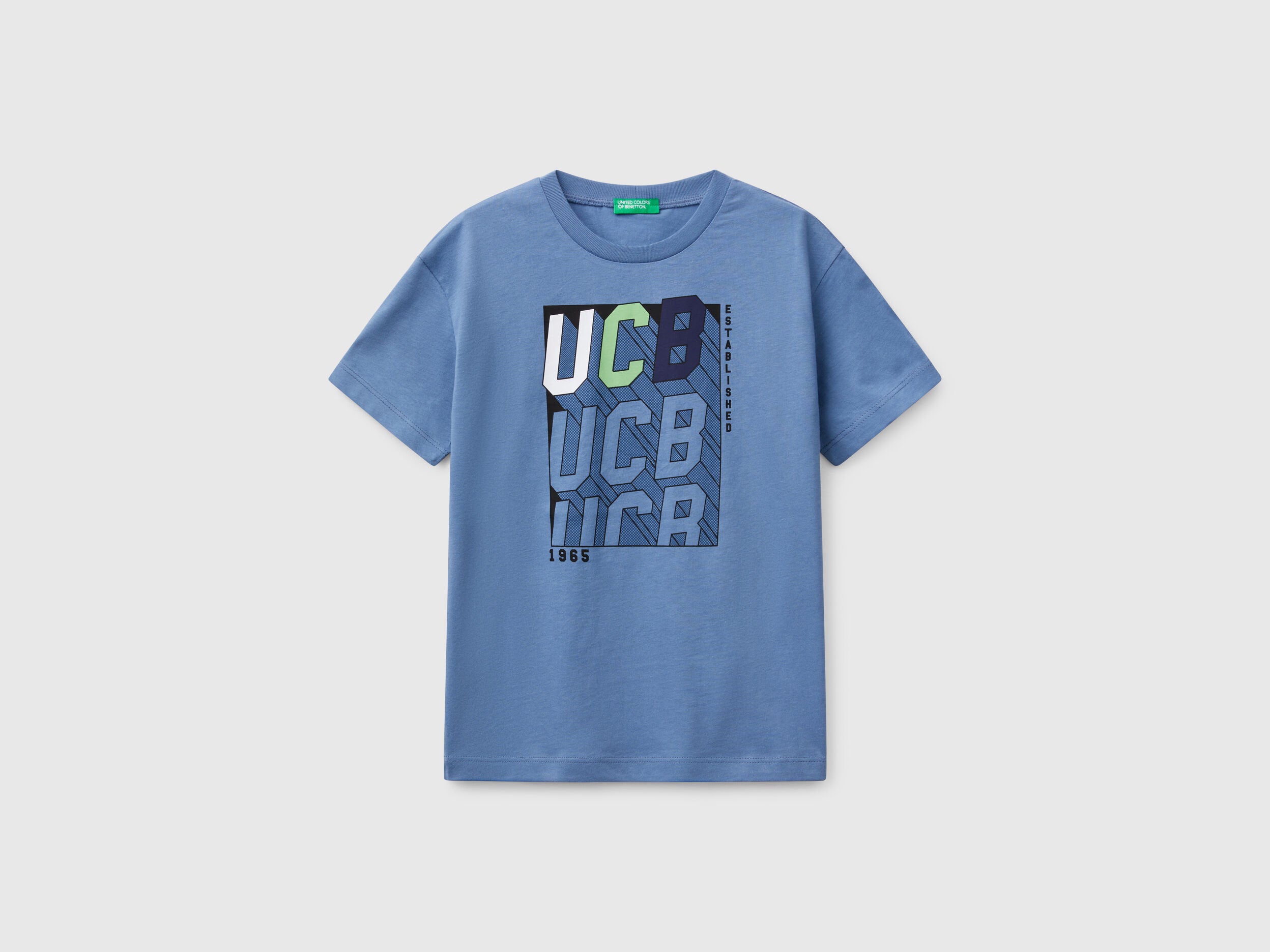 Benetton_Short Sleeve T-Shirt in 100% Cotton_3I1XC10N3_11W_01