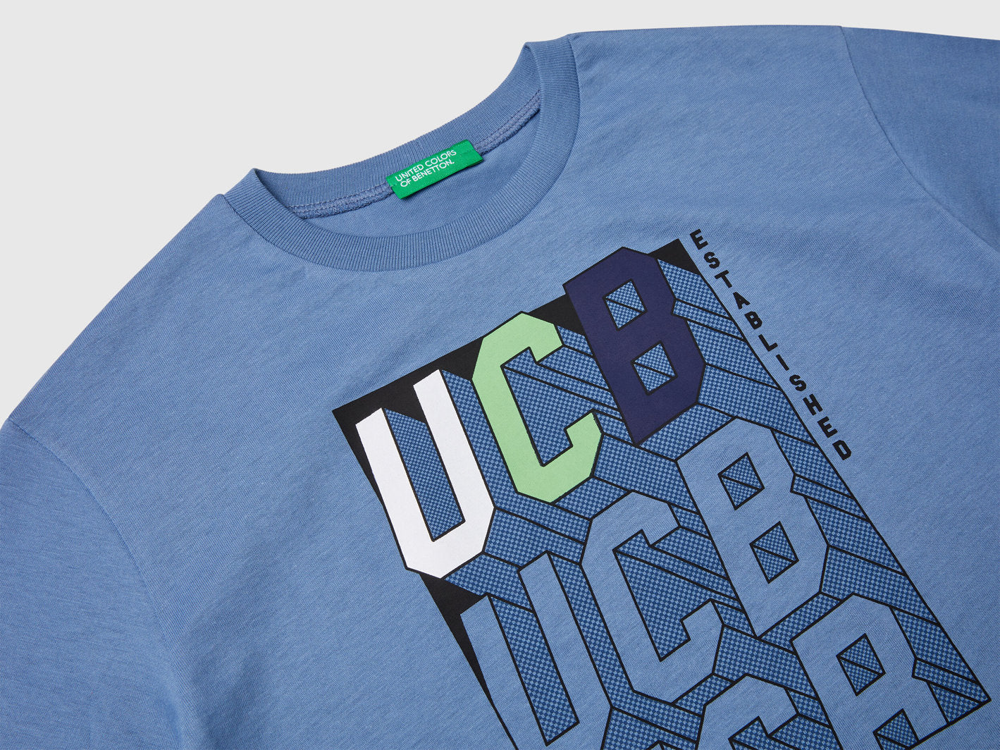 Benetton_Short Sleeve T-Shirt in 100% Cotton_3I1XC10N3_11W_03