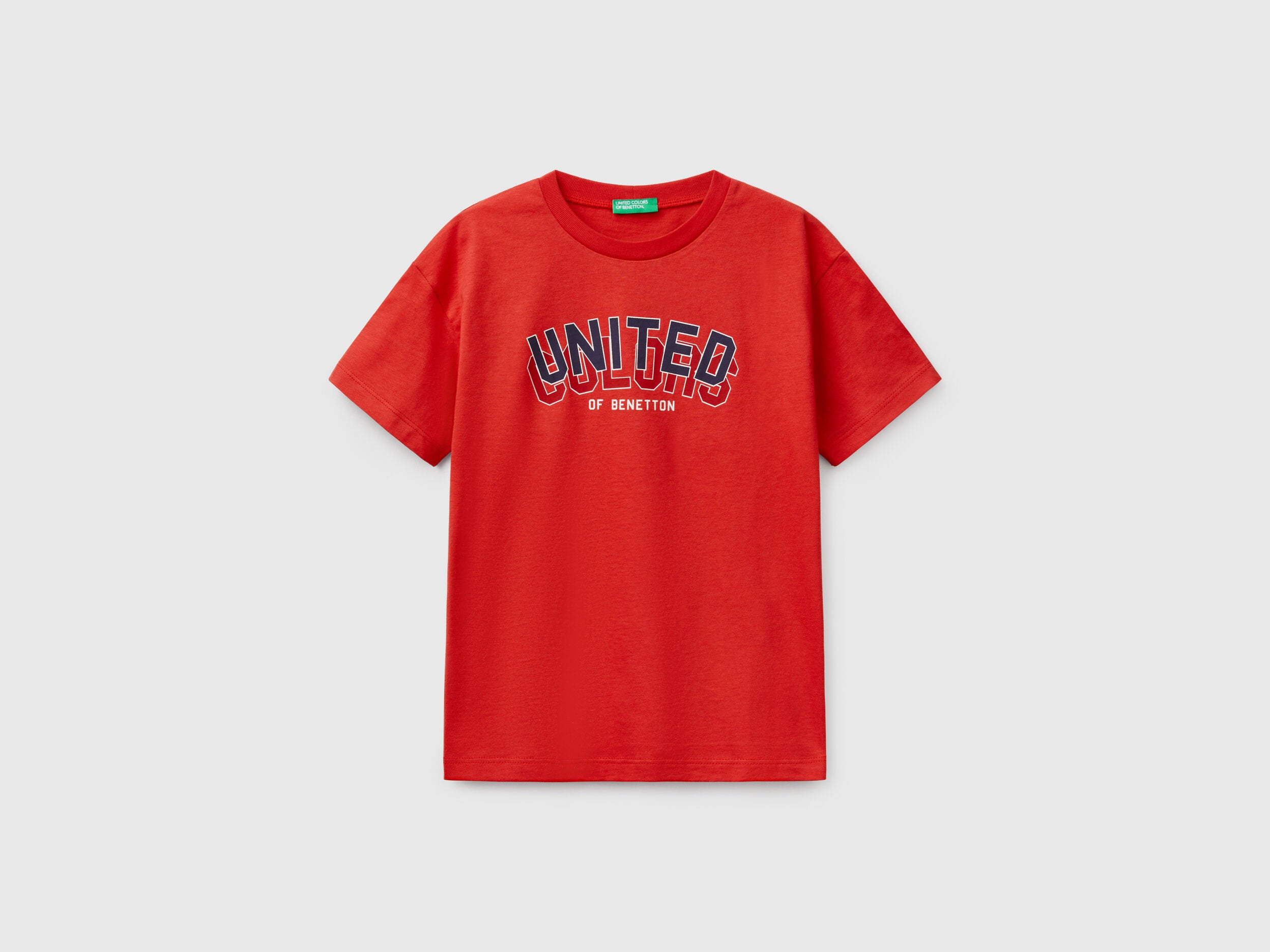 Benetton_Short Sleeve T-Shirt in 100% Cotton_3I1XC10N3_19Q_01