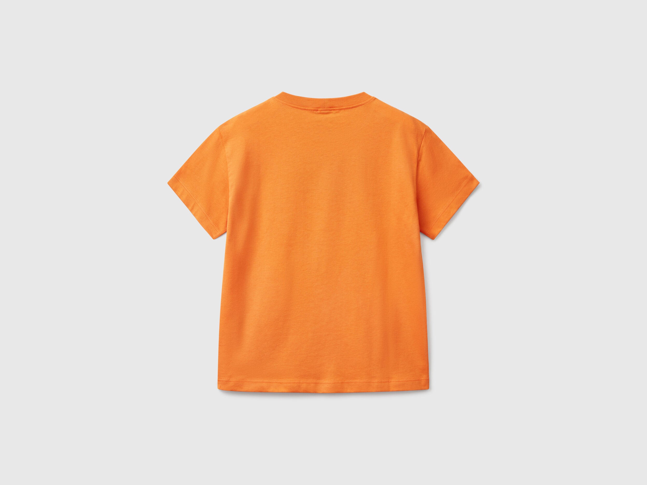 Benetton_Short Sleeve T-Shirt in 100% Cotton_3I1XC10N3_1L6_02