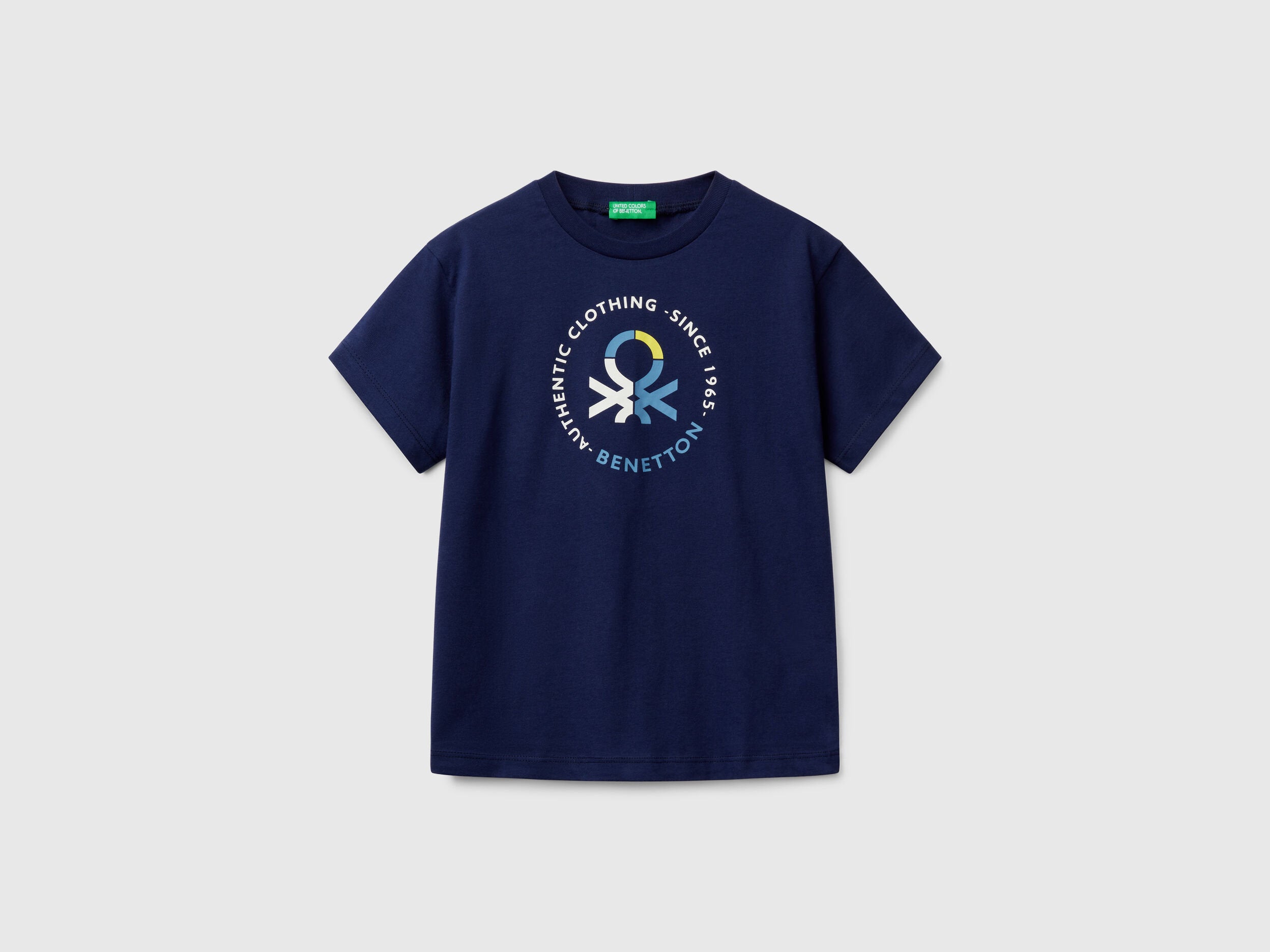 Benetton_Short Sleeve T-Shirt in 100% Cotton_3I1XC10N3_252_01