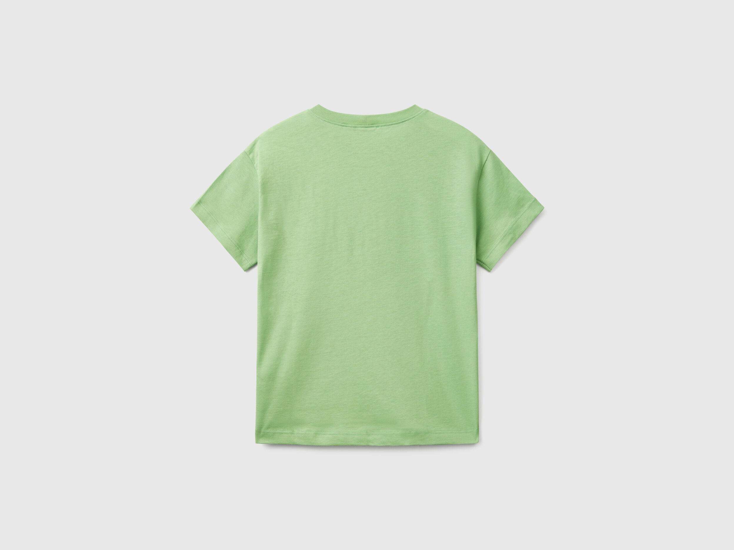 Benetton_Short Sleeve T-Shirt in 100% Cotton_3I1XC10N3_2P7_02