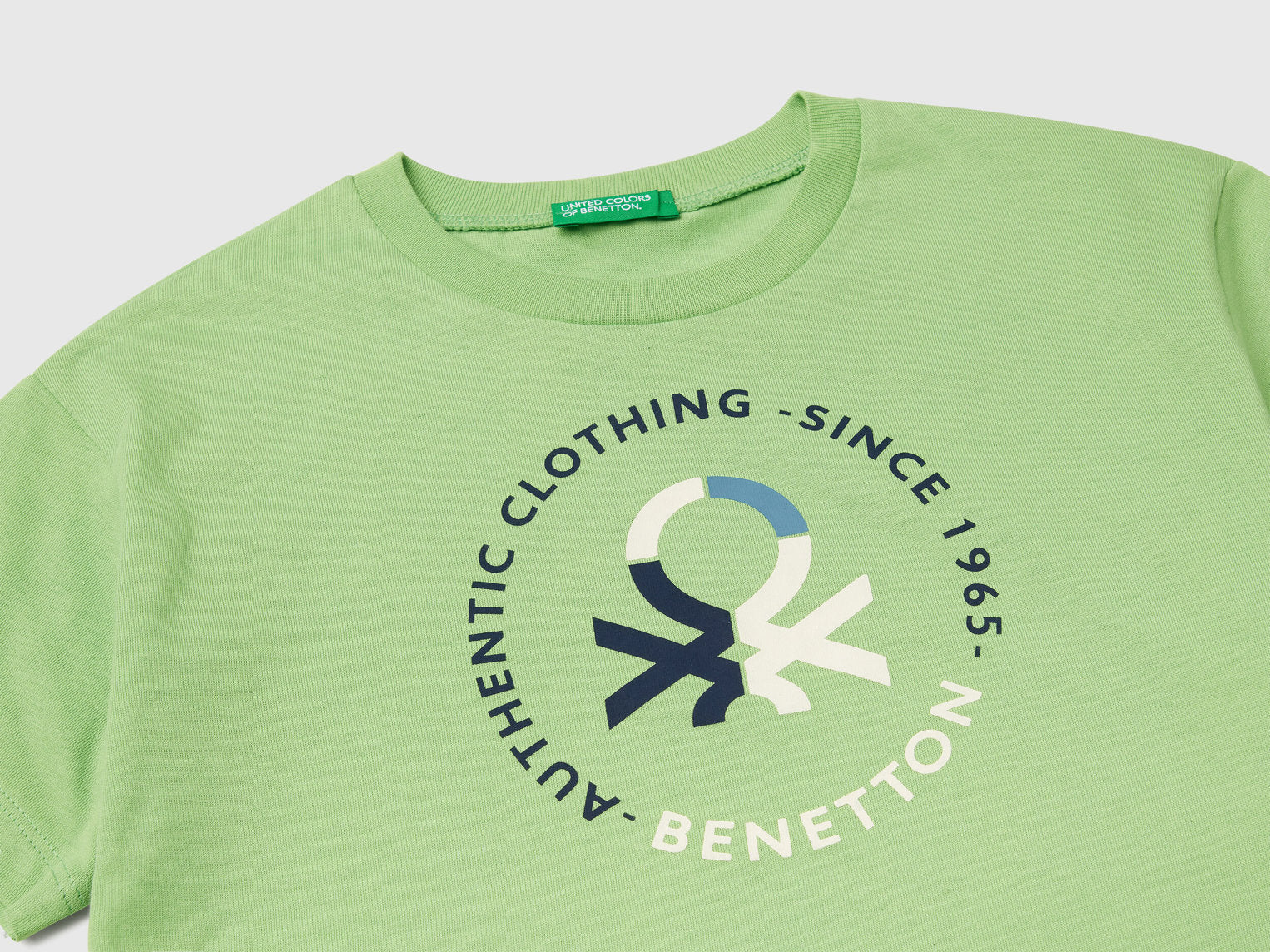 Benetton_Short Sleeve T-Shirt in 100% Cotton_3I1XC10N3_2P7_03