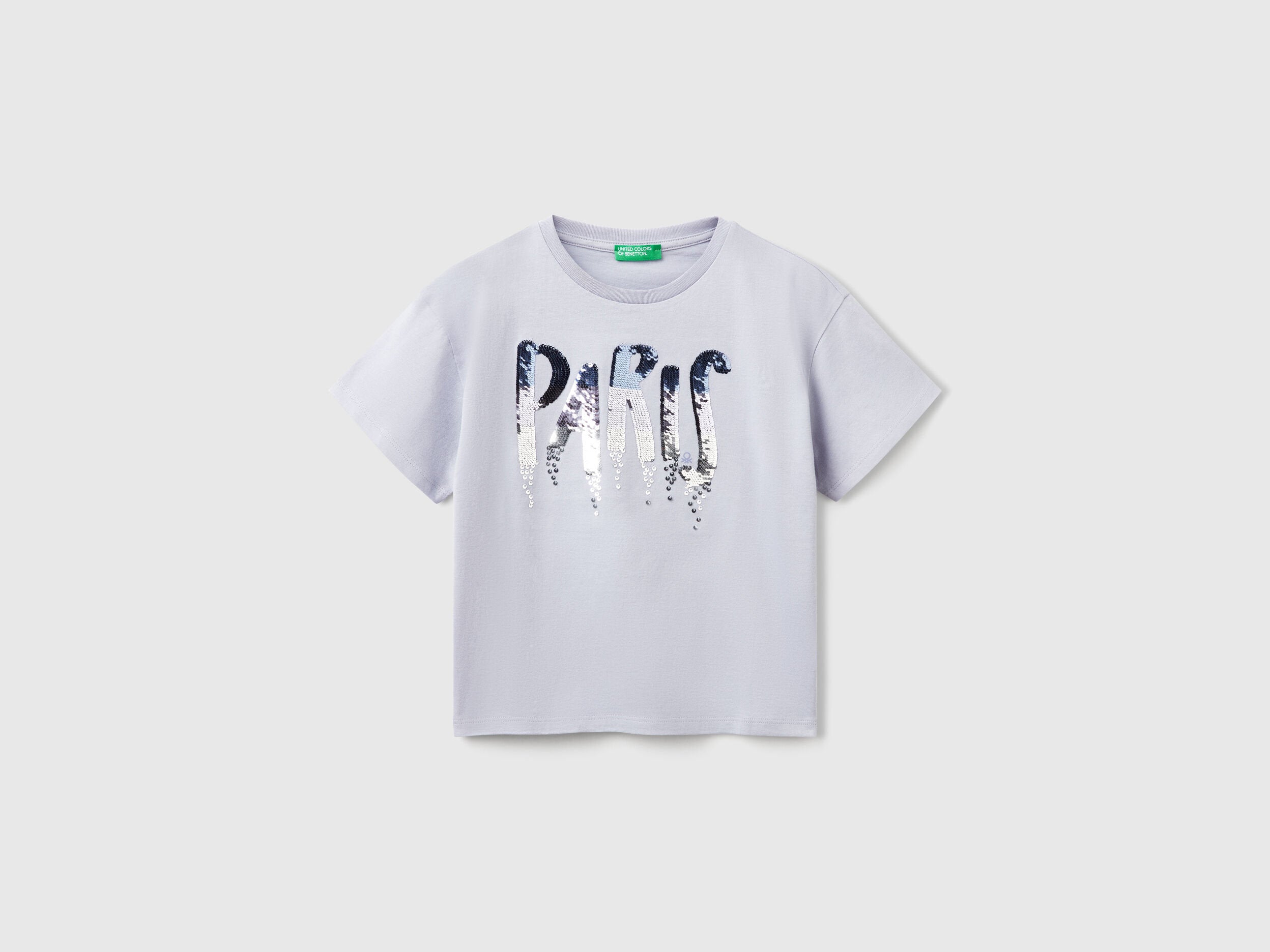 Benetton_T-Shirt with Print and Sequins_3I1XC10NY_2M2_01