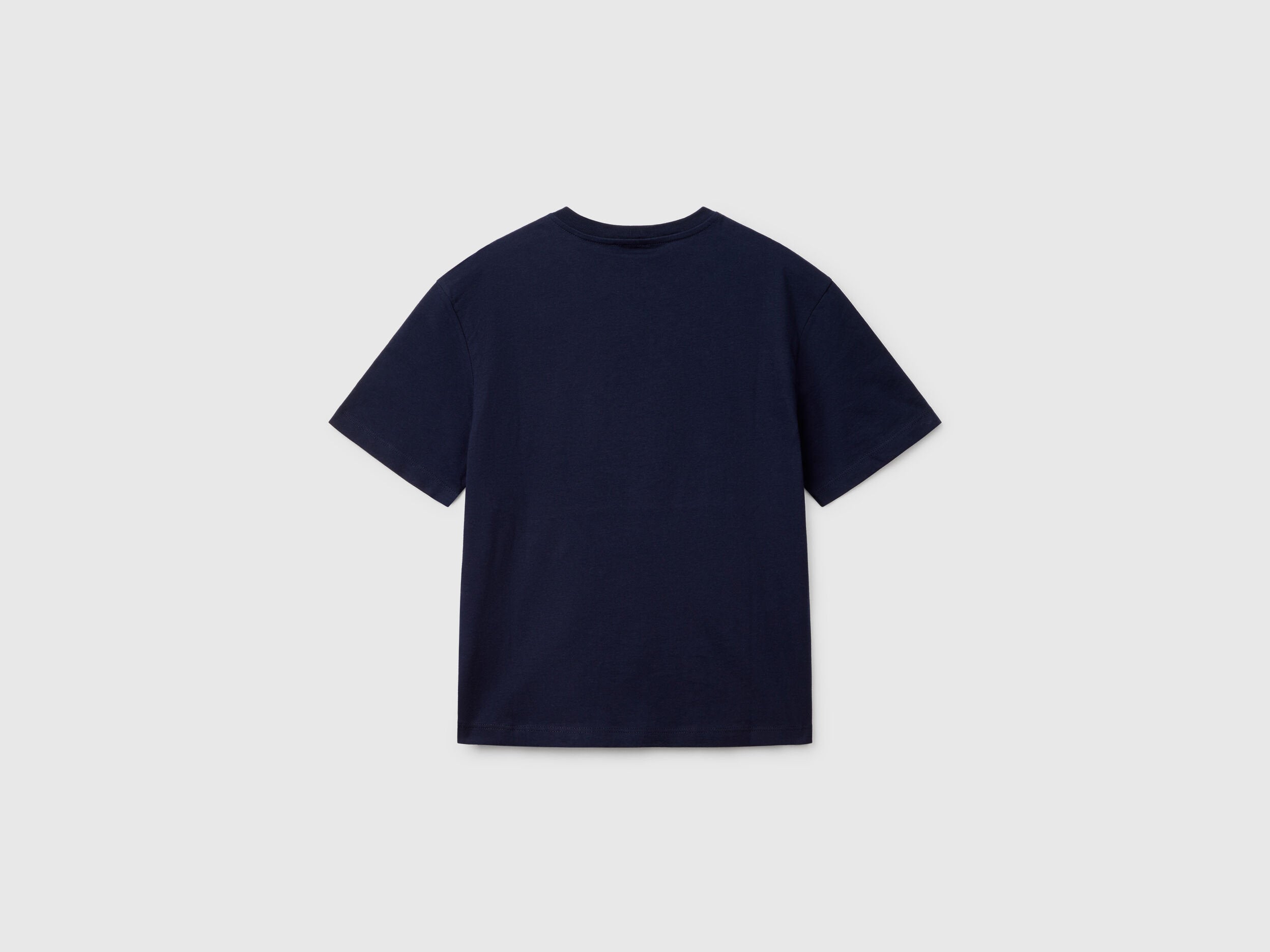 Benetton_Short Sleeve T-Shirt in Organic Cotton_3I1XC10O4_016_02