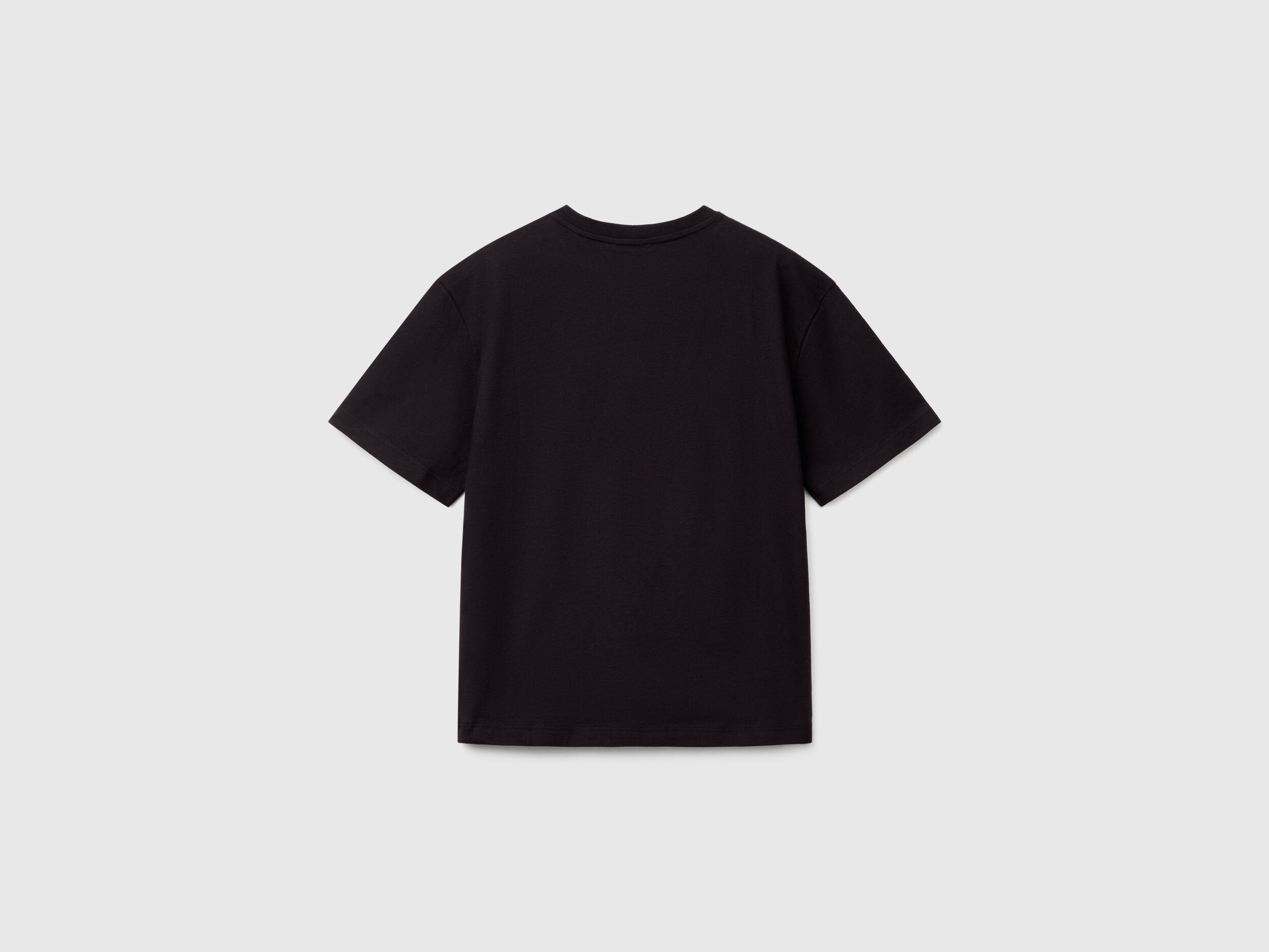 Benetton_Short Sleeve T-Shirt in Organic Cotton_3I1XC10O4_100_02