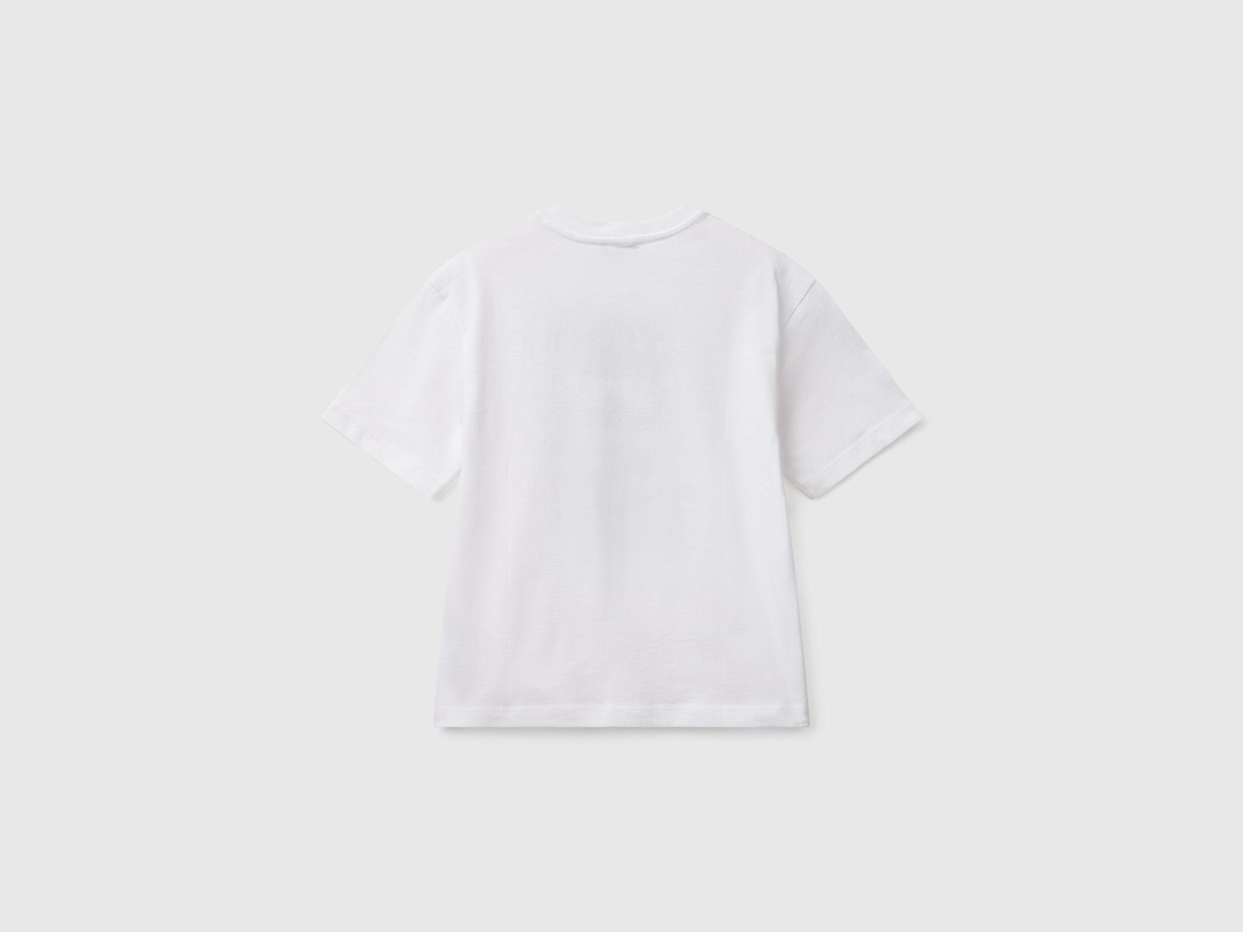 Benetton_Short Sleeve T-Shirt in Organic Cotton_3I1XC10O4_101_02