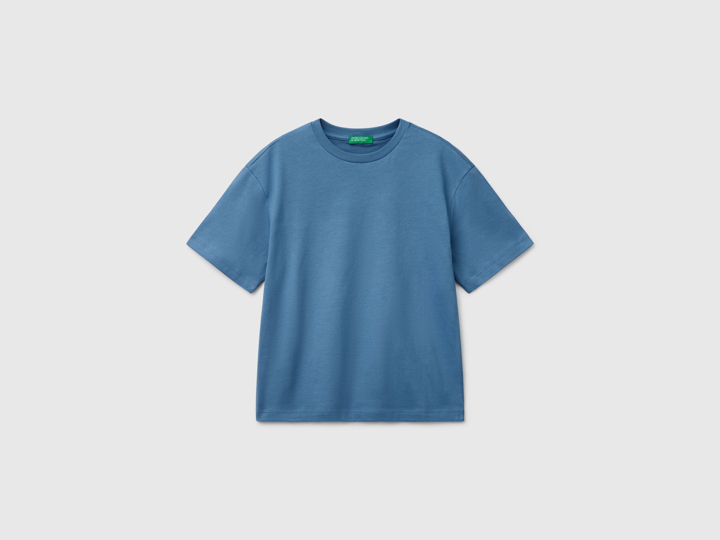 Benetton_Short Sleeve T-Shirt in Organic Cotton_3I1XC10O4_11W_01