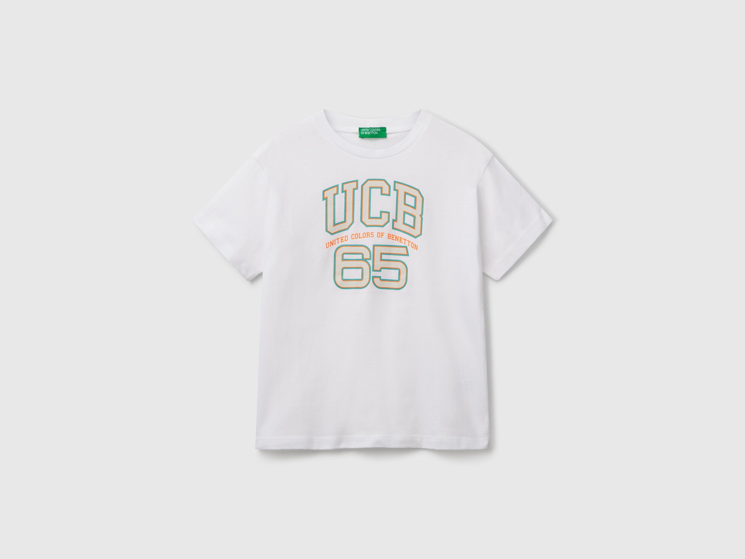 Benetton_T-Shirt with Logo_3I1XC10OO_101_01