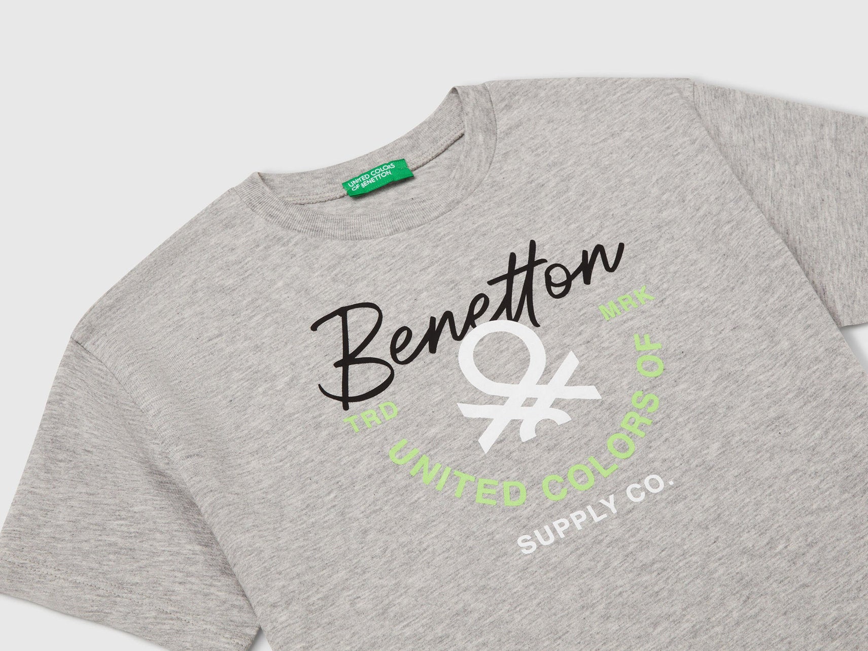 Benetton_T-Shirt with Logo_3I1XC10OO_501_03