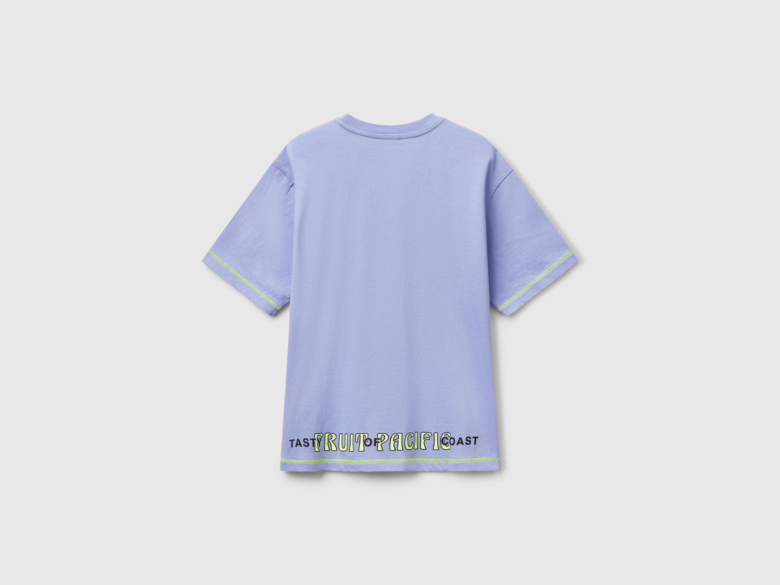 Benetton_T-Shirt with Print on Front and Back_3I1XC10P6_34V_02