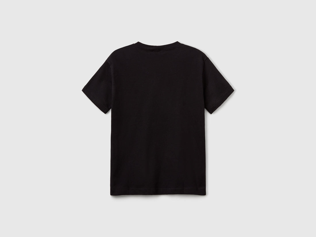Benetton_Cotton T-Shirt with Print_3I1XC10P7_100_02