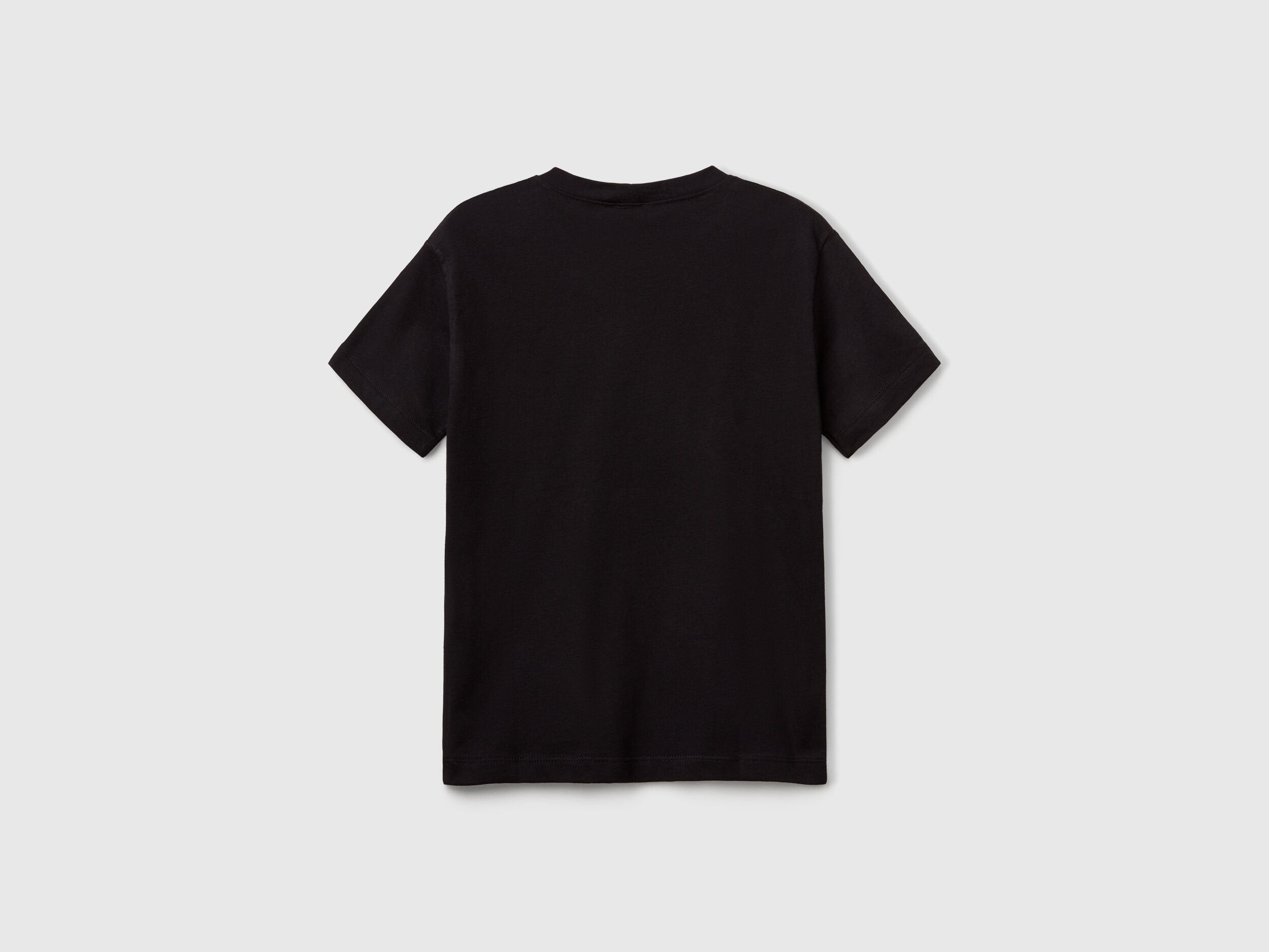 Benetton_Cotton T-Shirt with Print_3I1XC10P7_100_02