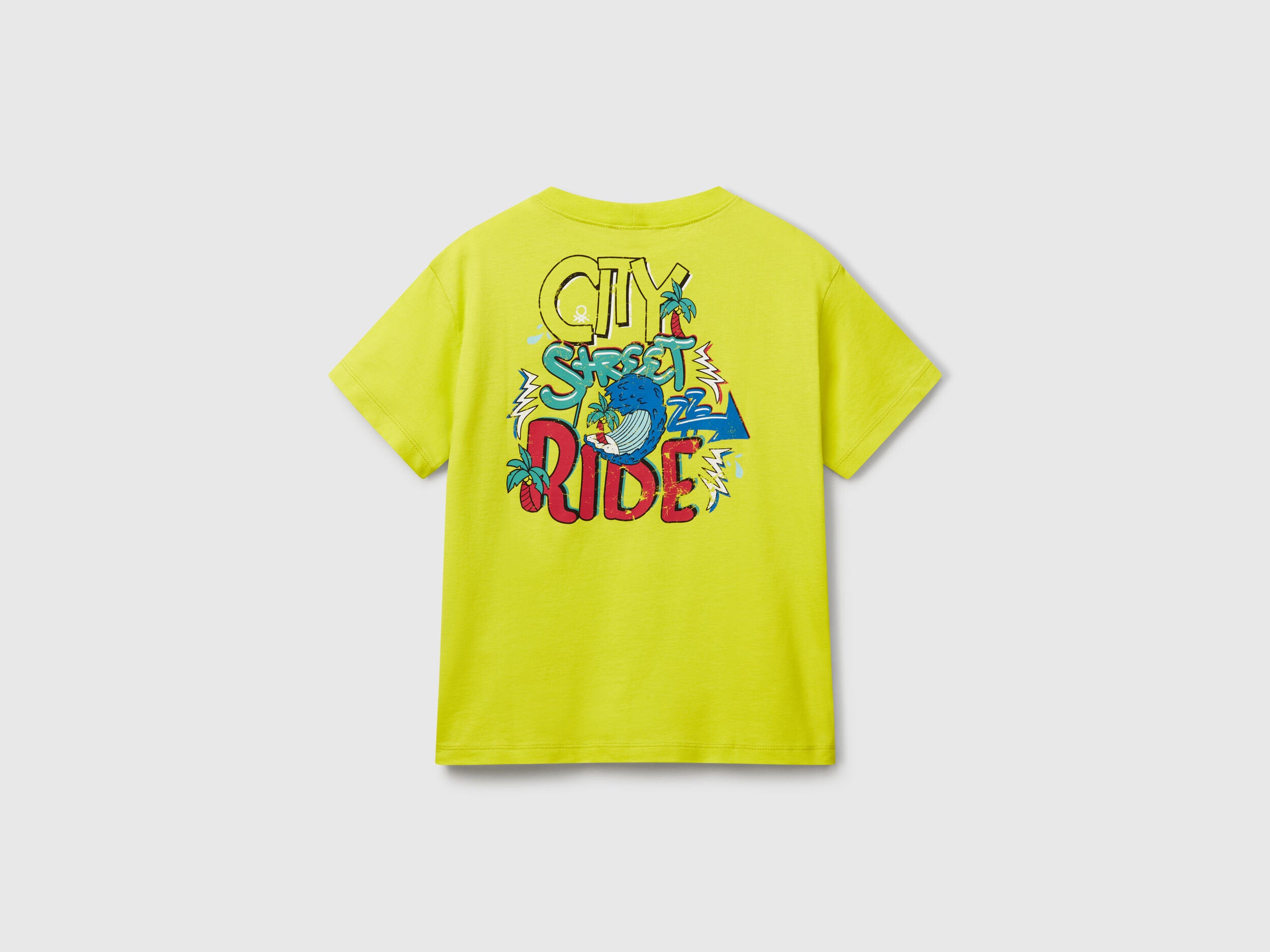 Benetton_Cotton T-Shirt with Print_3I1XC10P7_29B_02