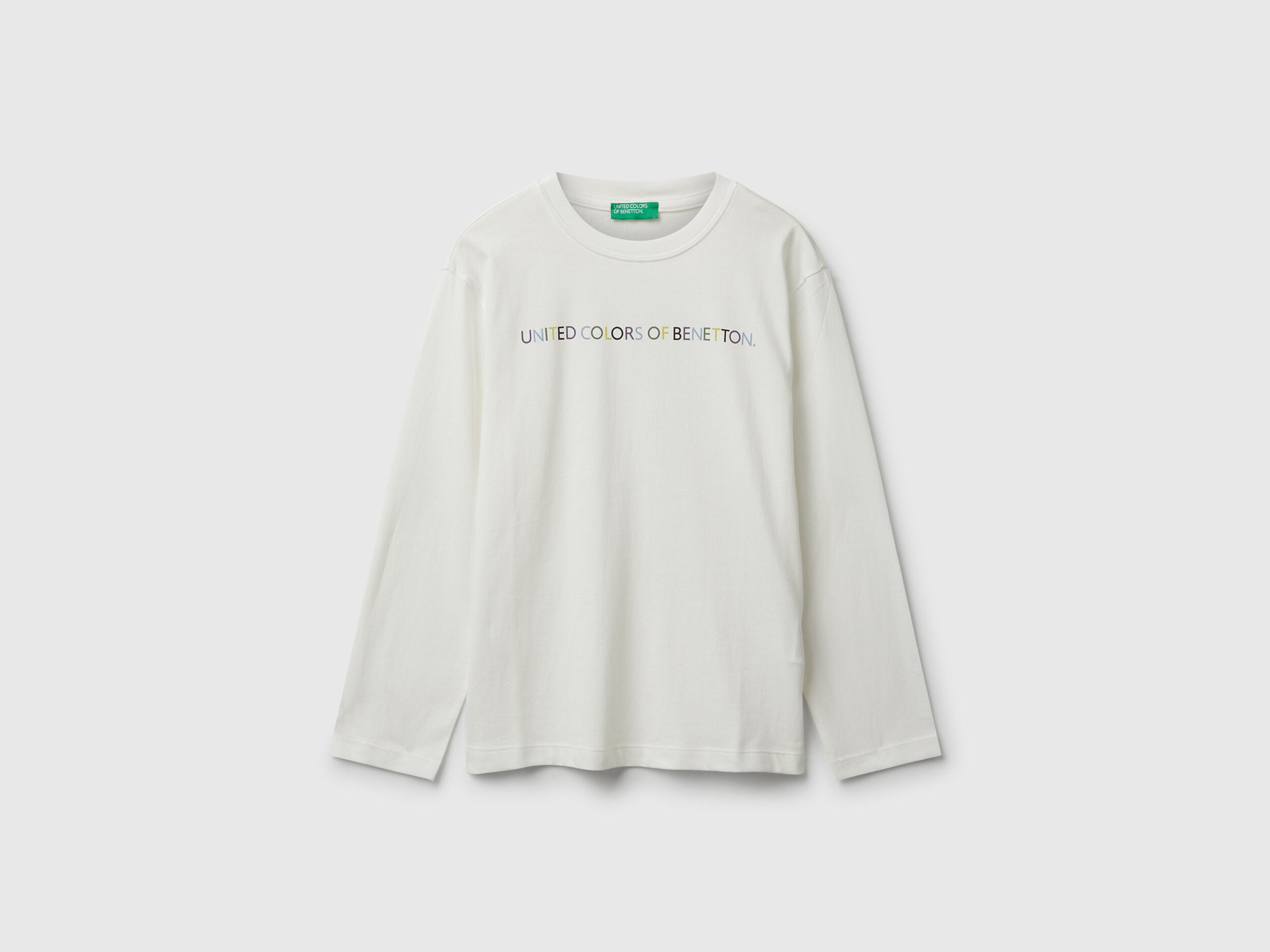 Benetton_Creamy White_Cotton T-Shirt_3I1XC10Q3_074_01