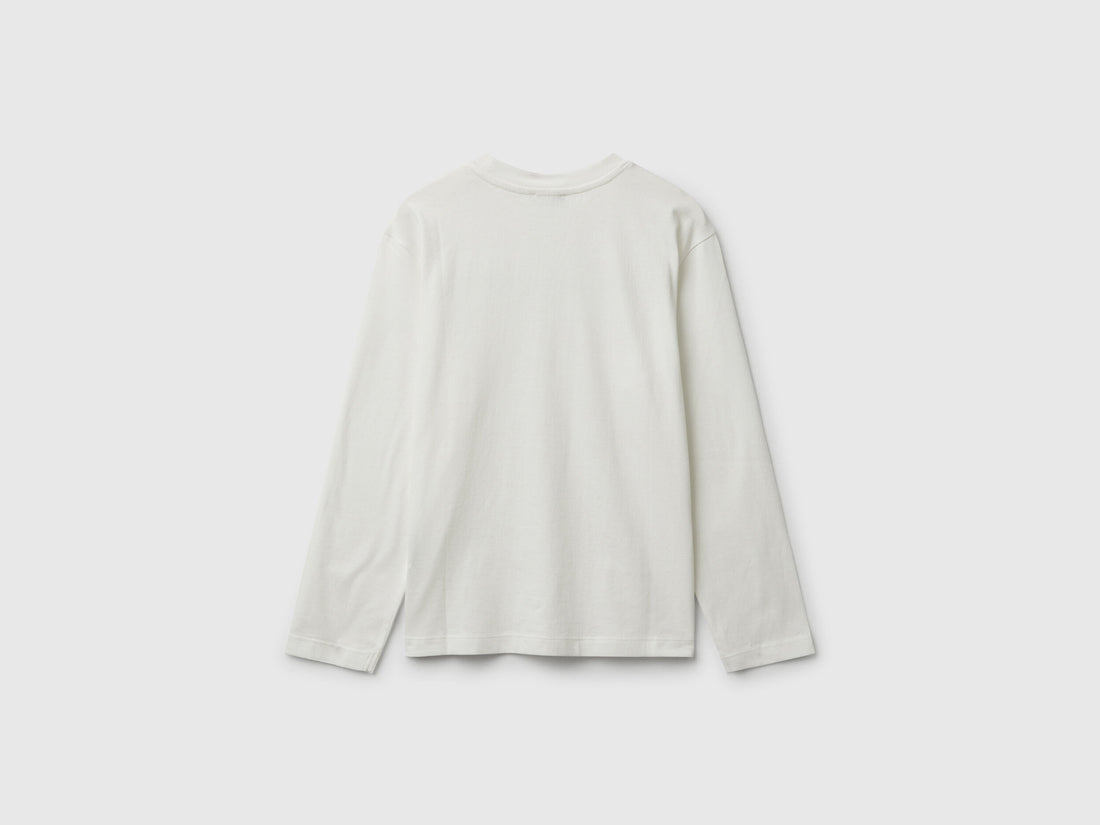 Benetton_Creamy White_Cotton T-Shirt_3I1XC10Q3_074_02