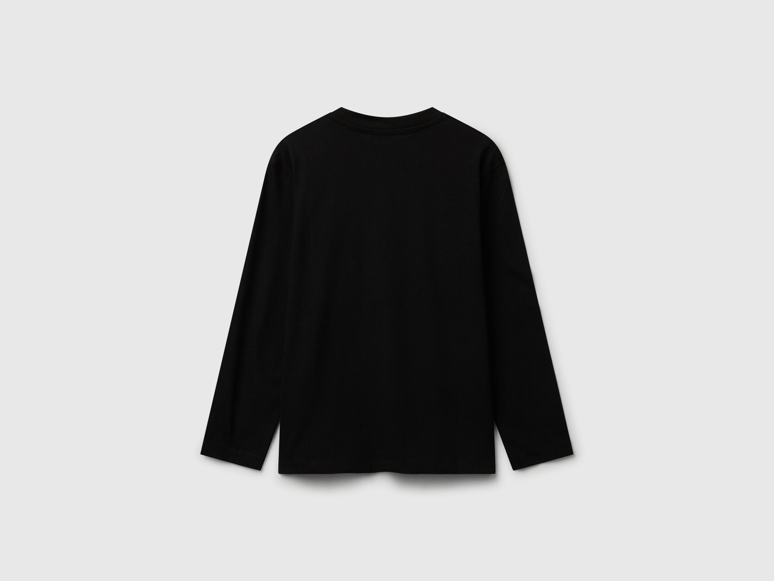 Benetton_Black_Cotton T-Shirt_3I1XC10Q3_100_02