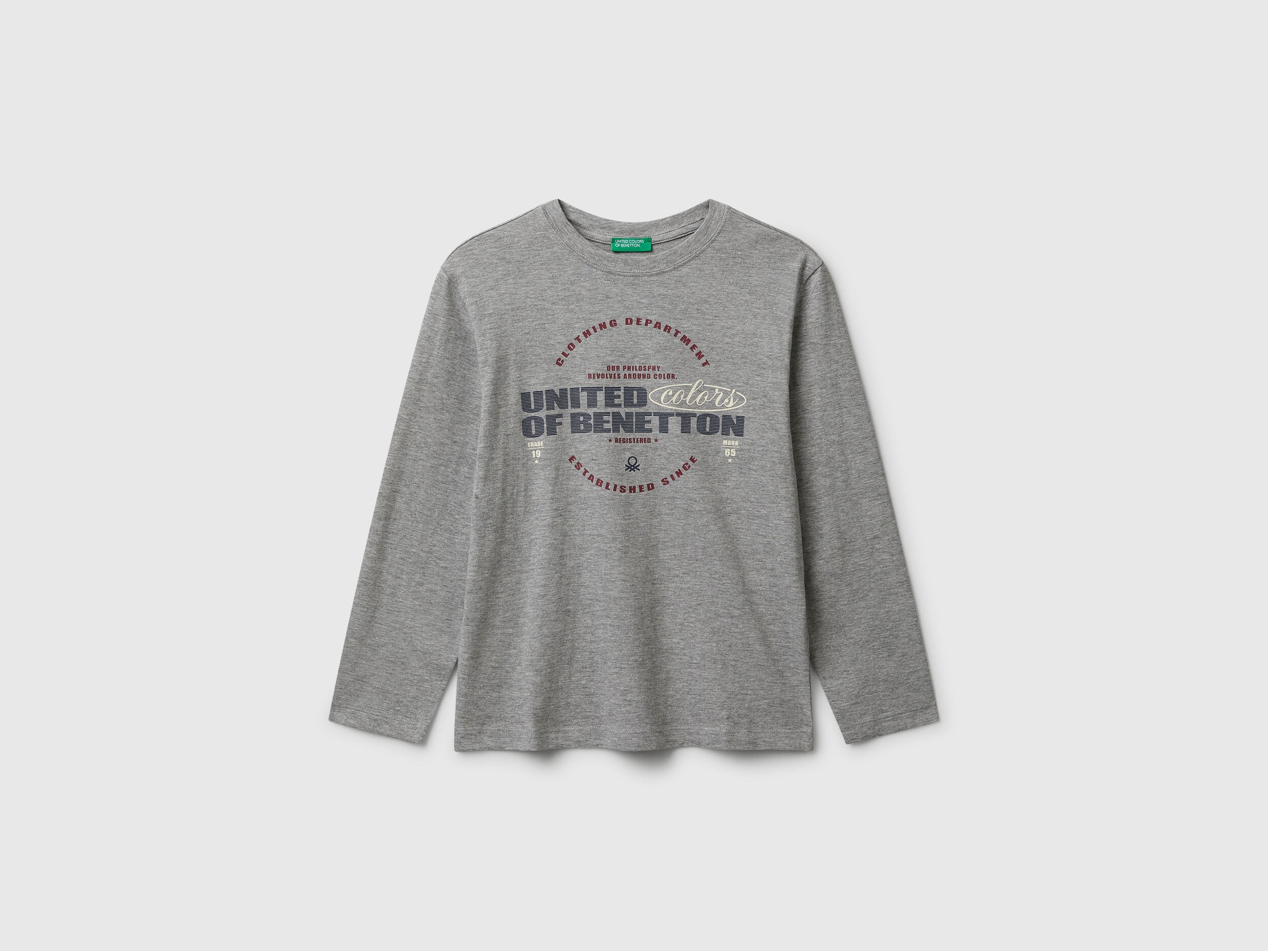 Benetton_Light Gray_Cotton T-Shirt_3I1XC10Q3_501_01
