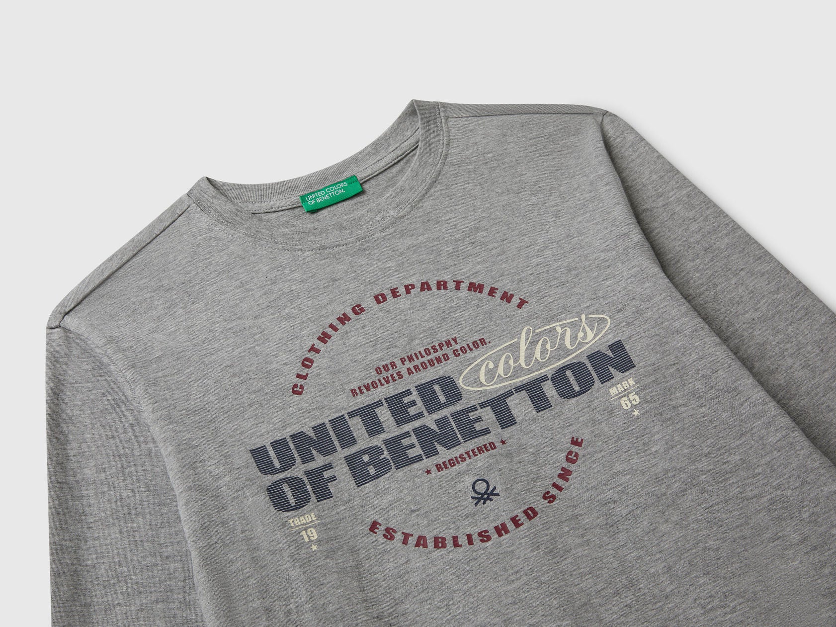 Benetton_Light Gray_Cotton T-Shirt_3I1XC10Q3_501_03