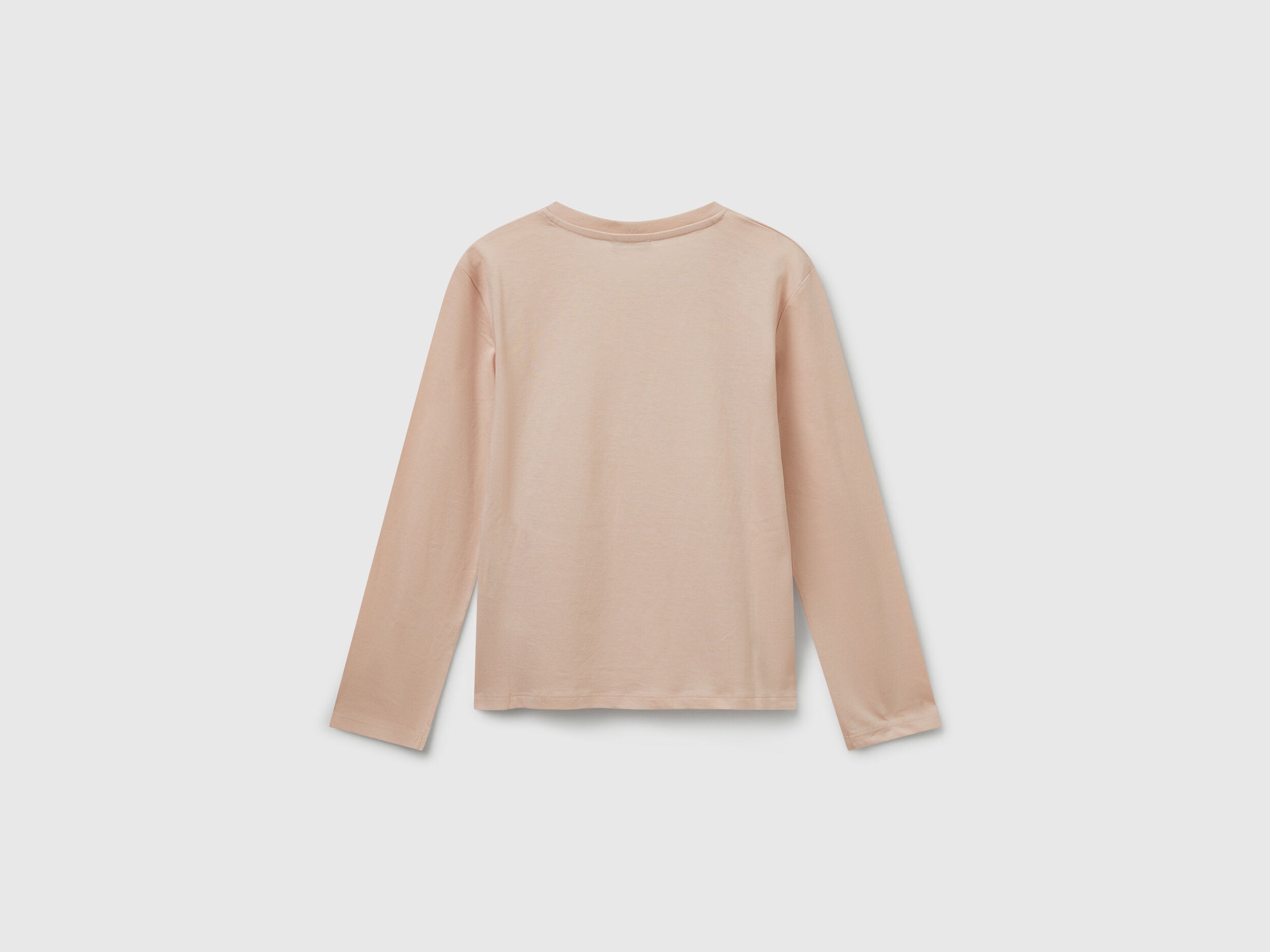 Benetton_Soft Pink_Cotton T-Shirt with Sequins_3I1XC10QJ_12U_02