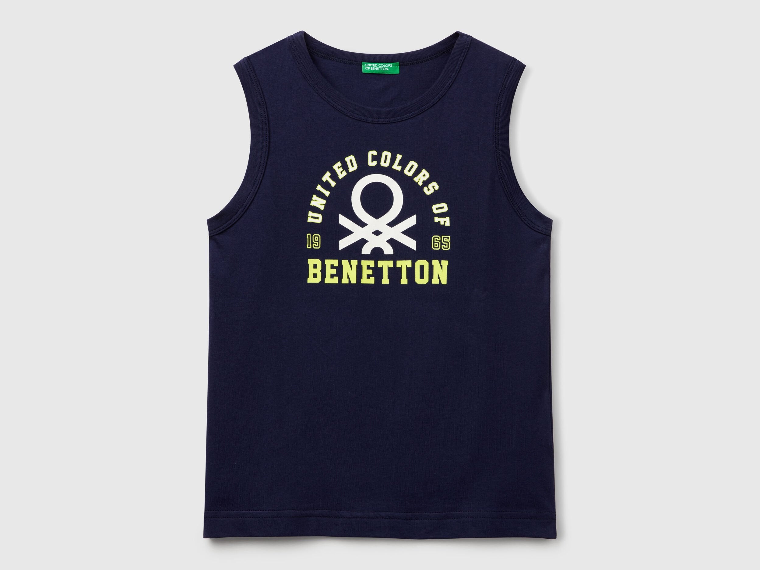 Benetton_Tank Top in 100% Organic Cotton with Logo_3I1XCH01W_252_01