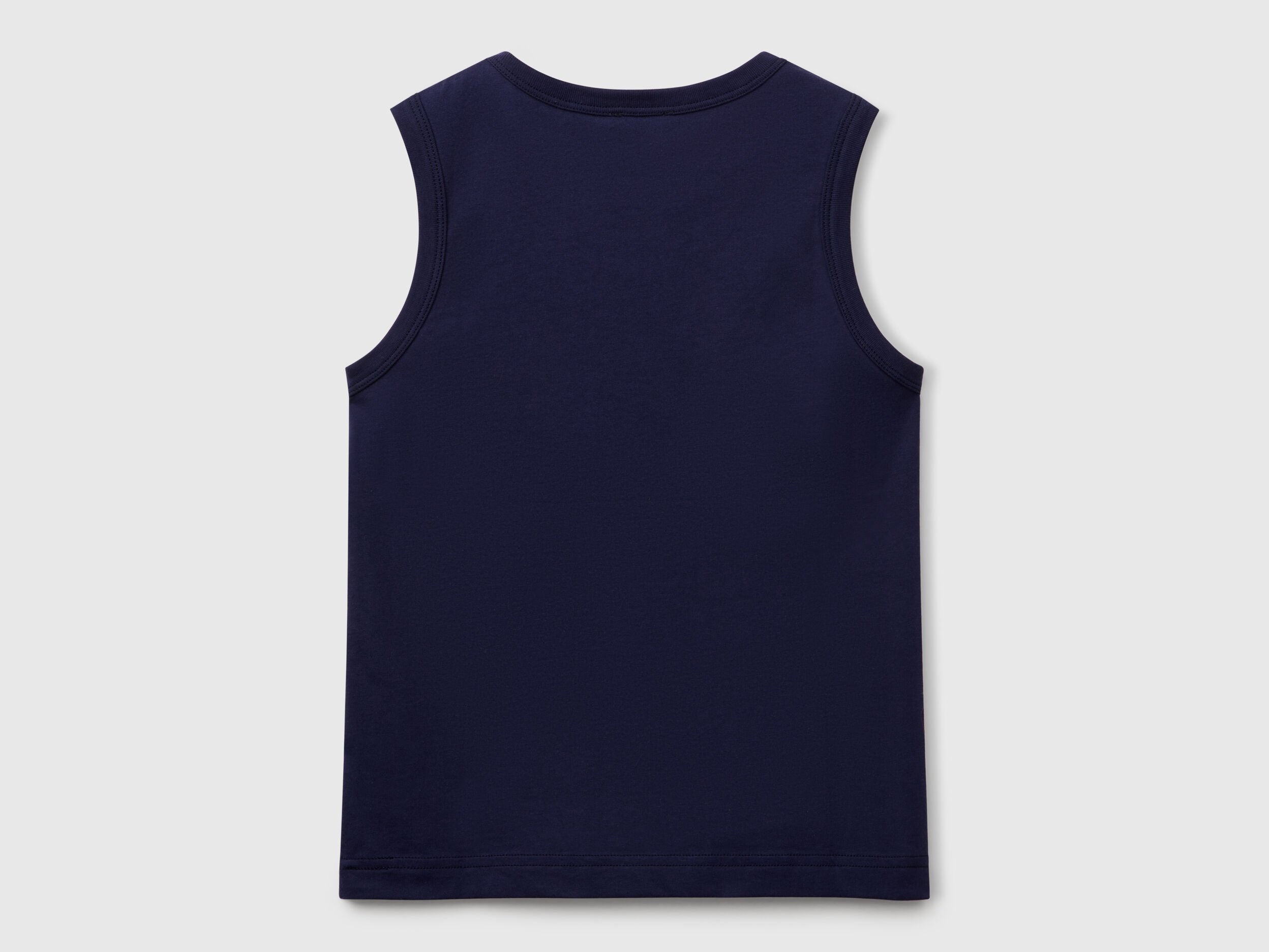 Benetton_Tank Top in 100% Organic Cotton with Logo_3I1XCH01W_252_02