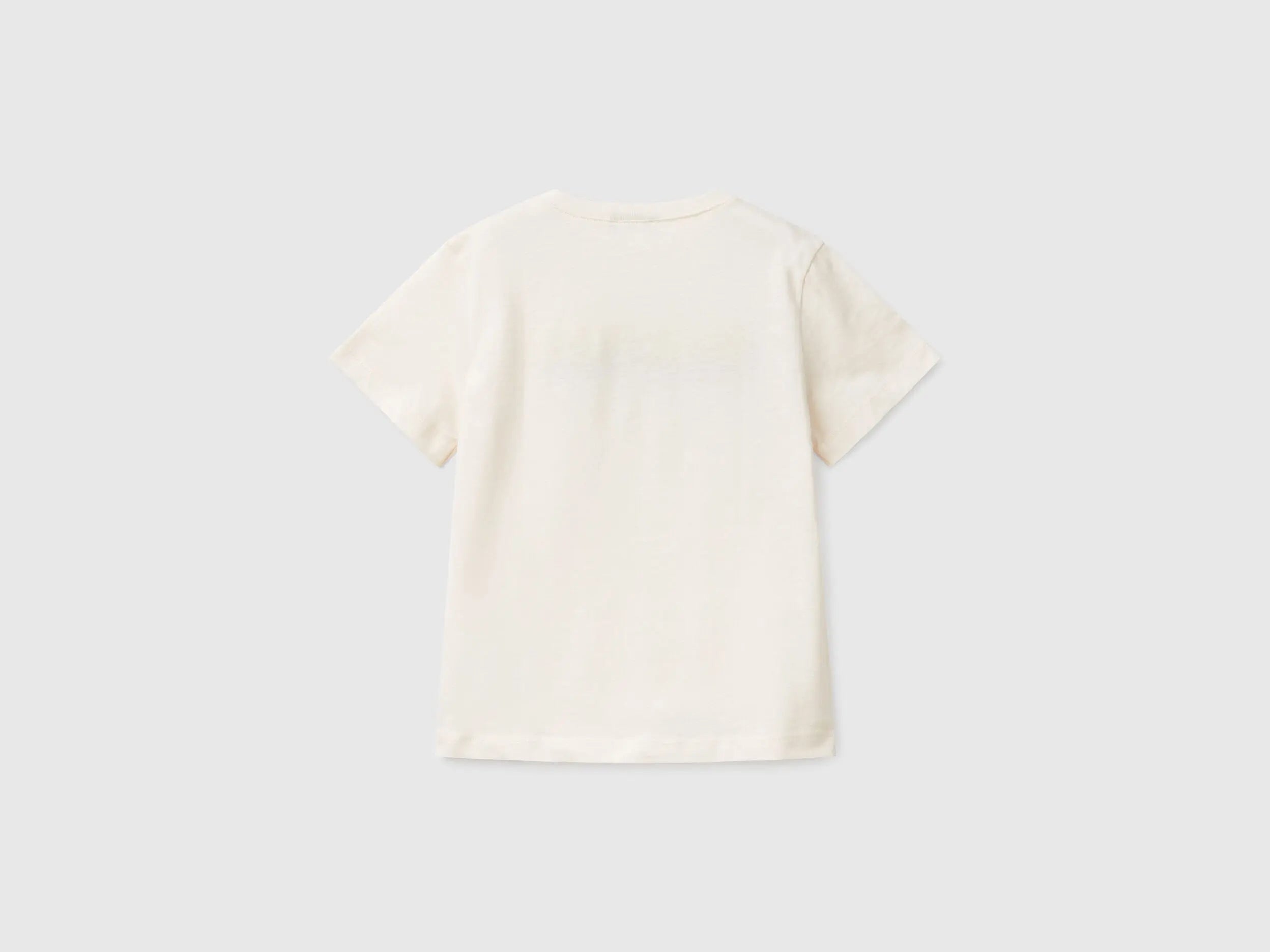 Benetton_T-Shirt with Logo Print_3I1XG10HT_0R2_02