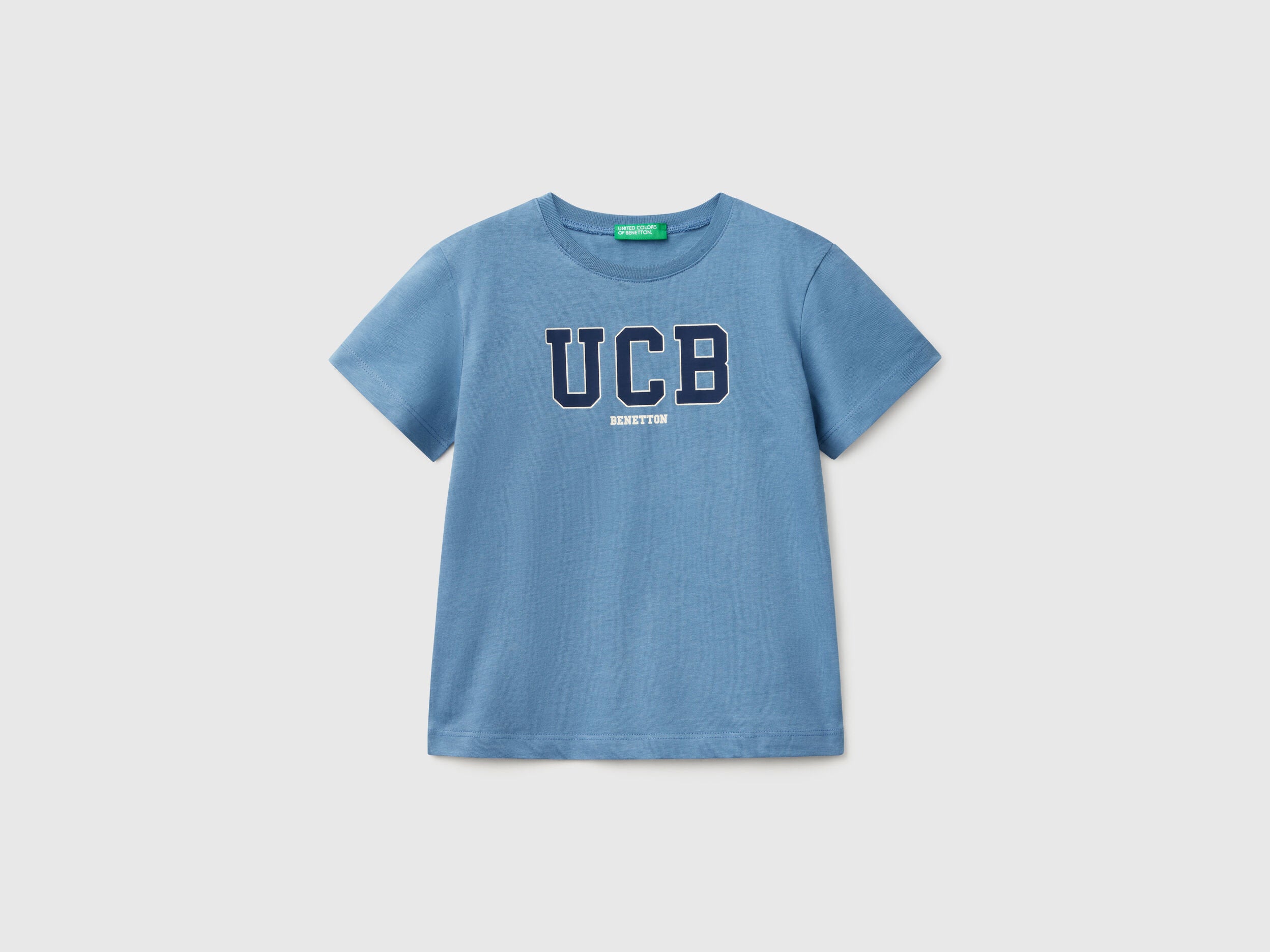 Benetton_T-Shirt with Logo Print_3I1XG10HT_11W_01