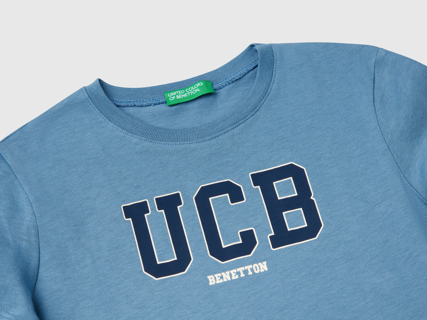 Benetton_T-Shirt with Logo Print_3I1XG10HT_11W_03