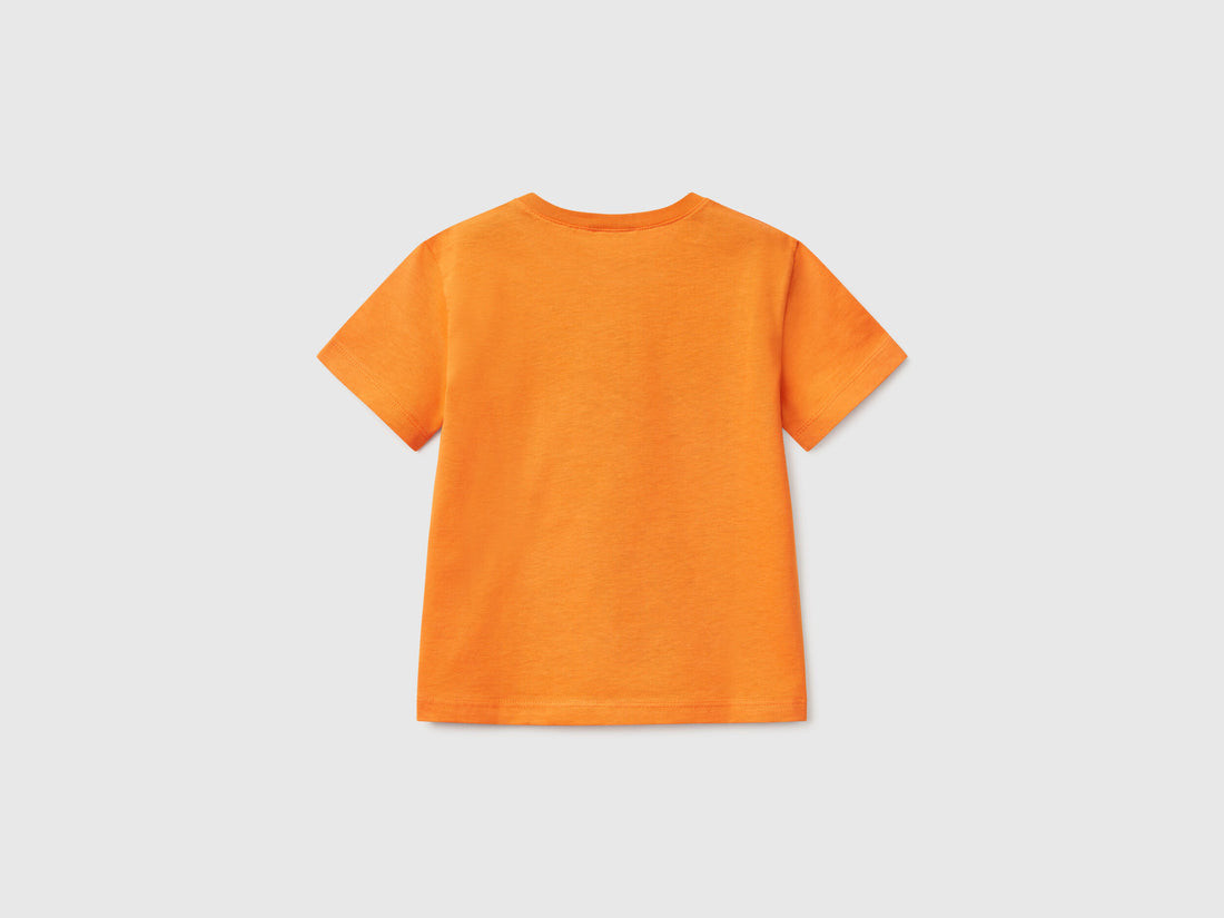 Benetton_T-Shirt with Logo Print_3I1XG10HT_1L6_02
